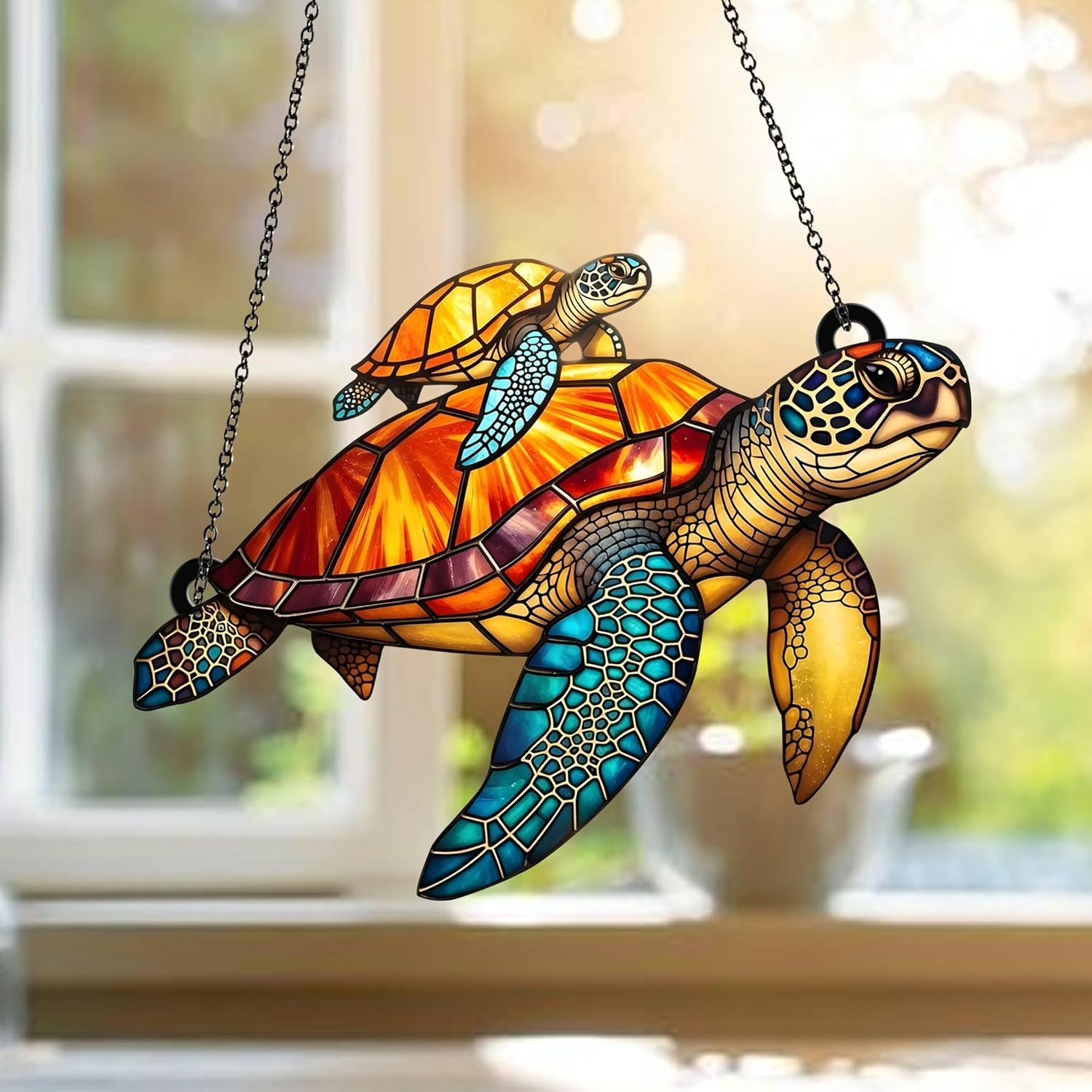 Turtle Acrylic Suncatcher - Sea Turtle Wall Decor