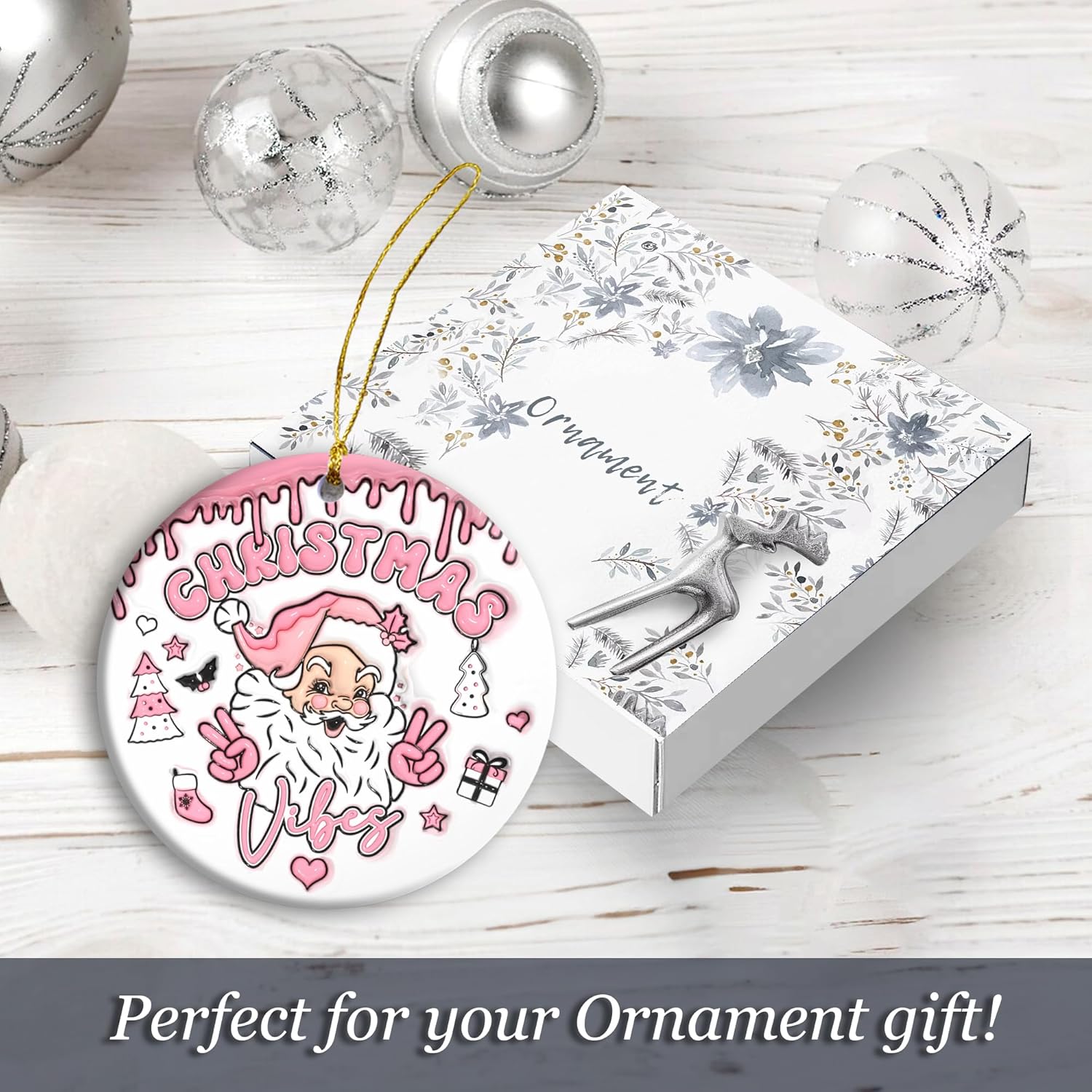 3D Cute Santa Christmas Ornament 2024
