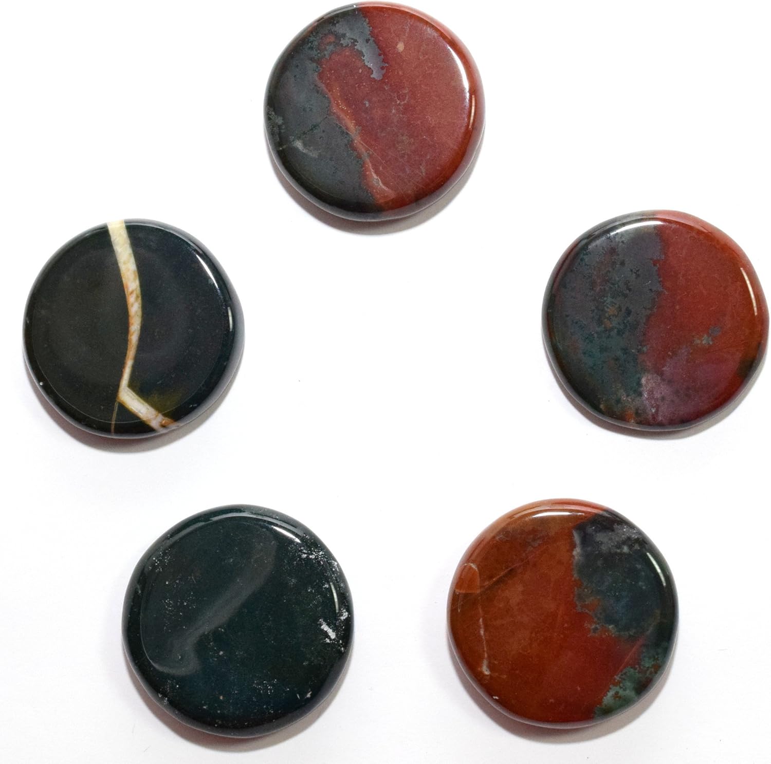 HQRP Bloodstone Stand Set for Worry Stones - 2PCS