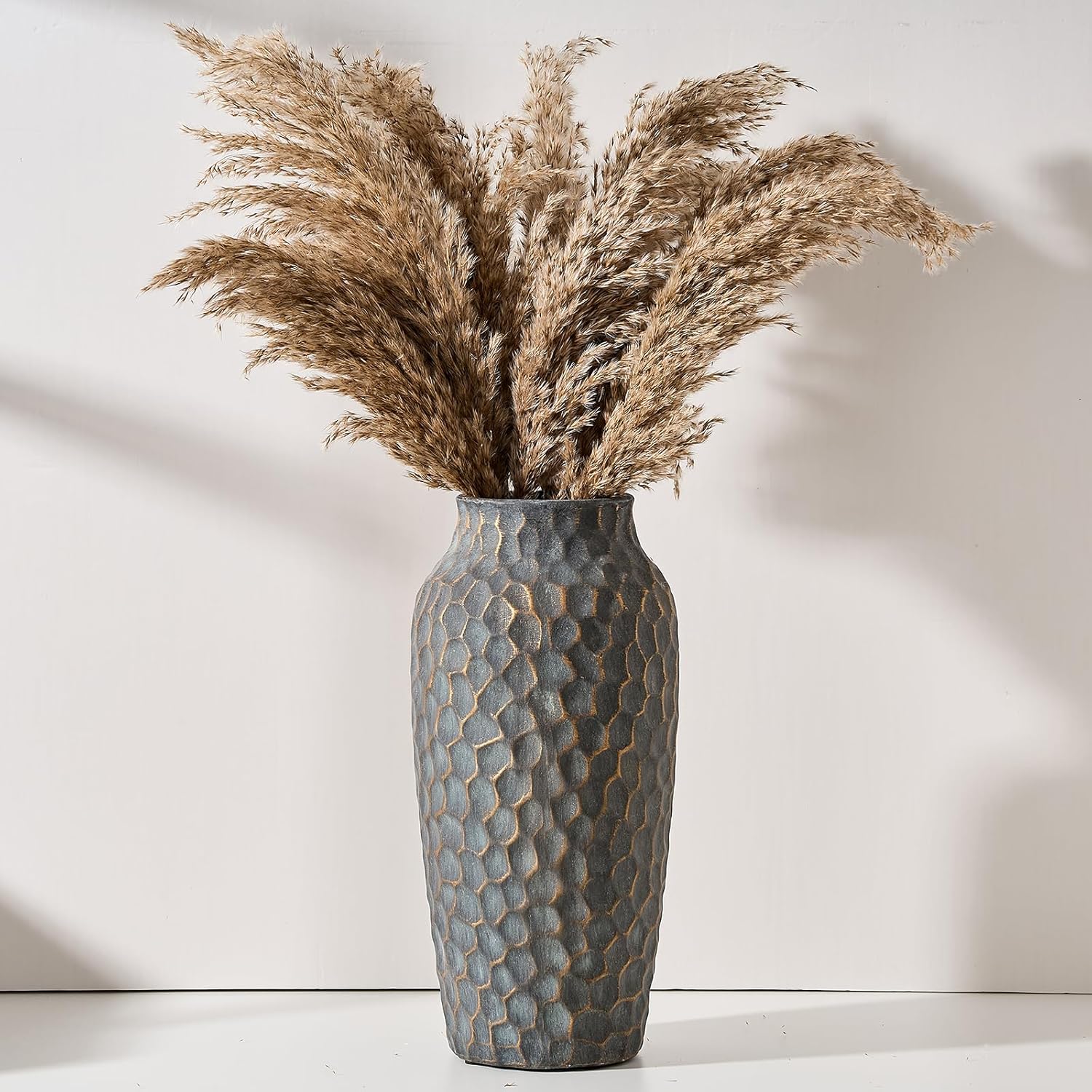 125 Inch Ceramic Rustic Antique Vase with Bronze Finish
