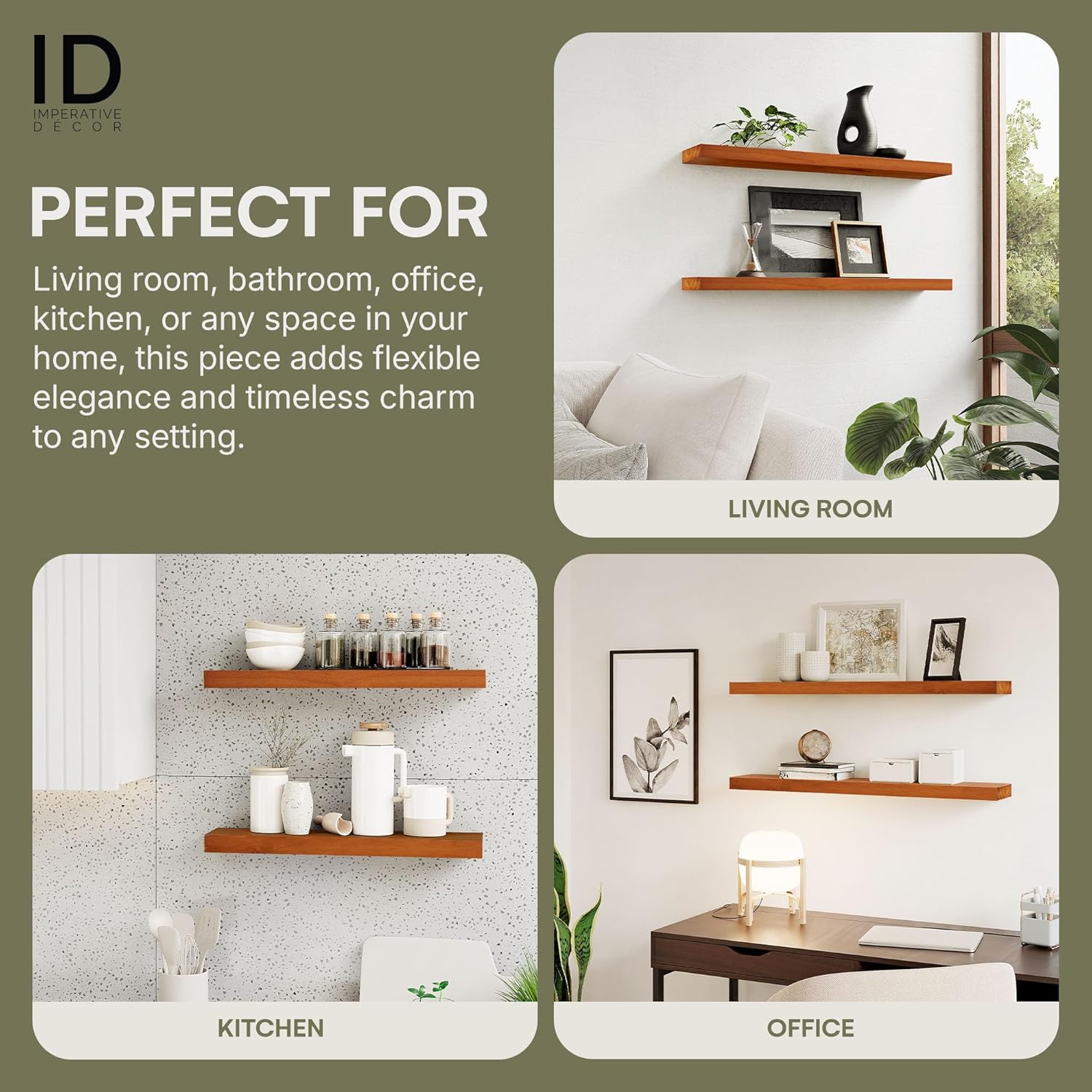 Imperative Decor Heavy Duty Floating Shelves Set of 2