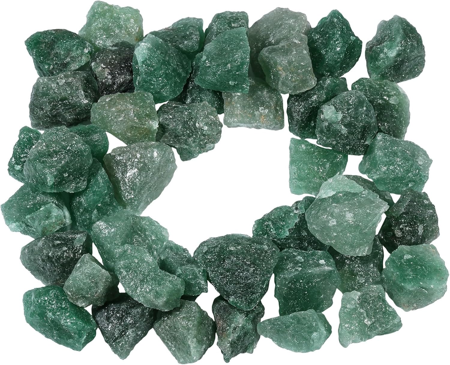 Nupuyai Green Strawberry Quartz Tumbling Stones Set
