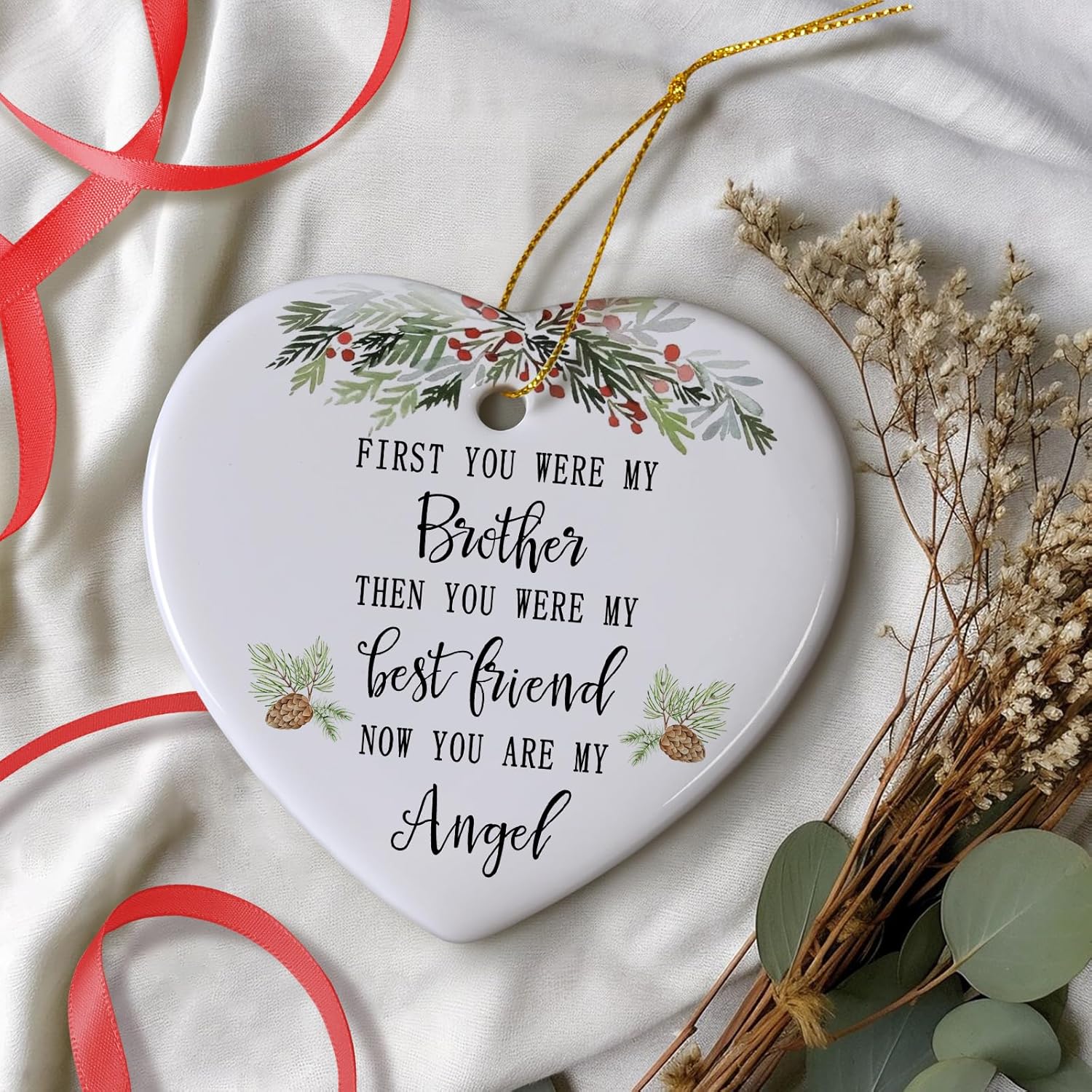 Memorial Ornament for Brother - Sympathy Keepsake