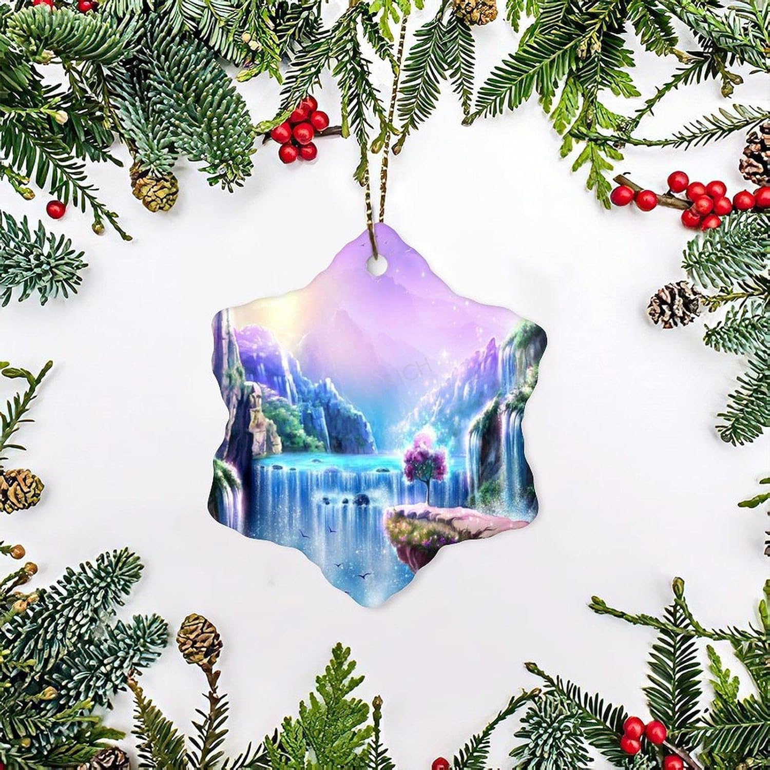 Christmas Snowflake Ceramic Ornament 3 Inch
