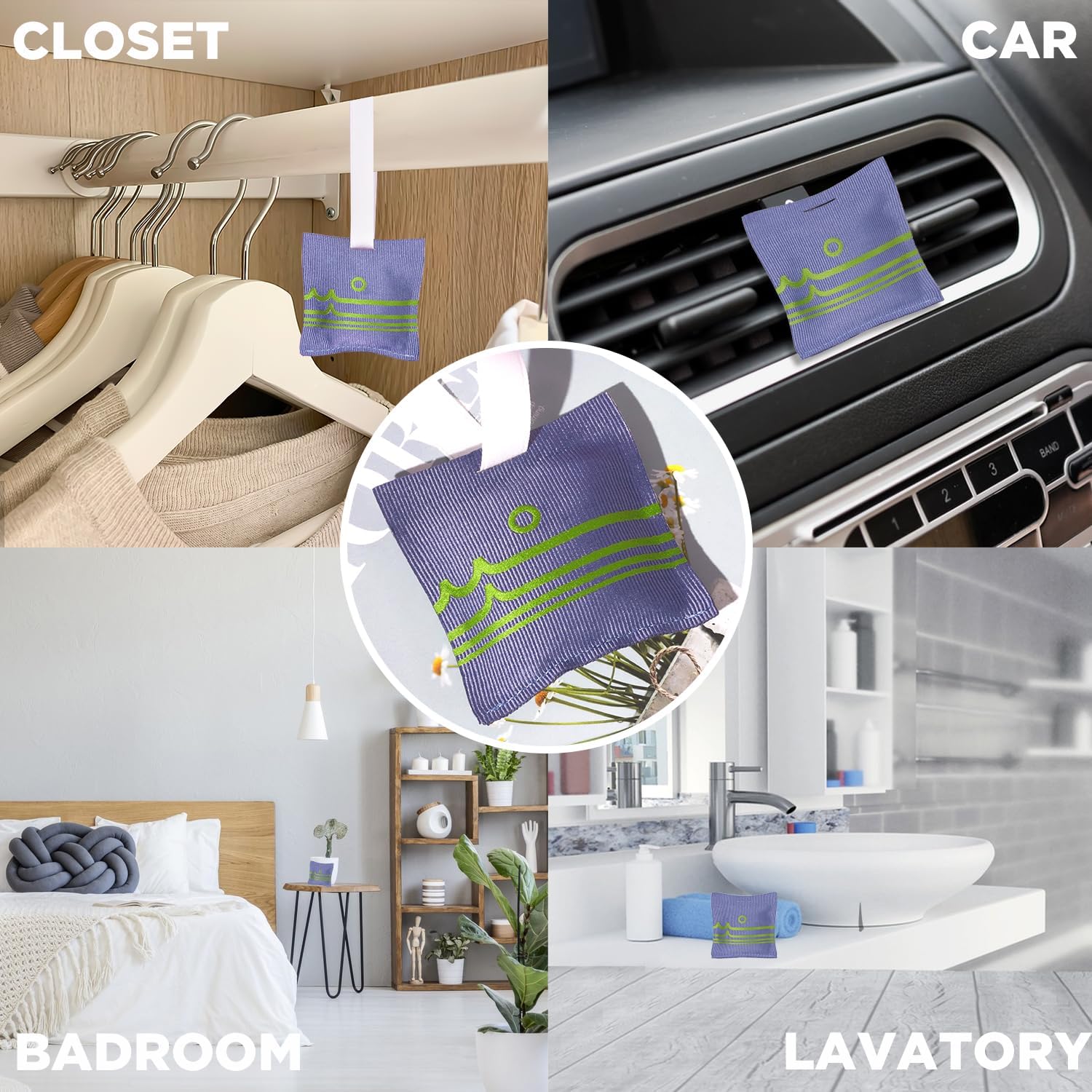 MYARO Scented Sachets for Drawers Closets and Cars