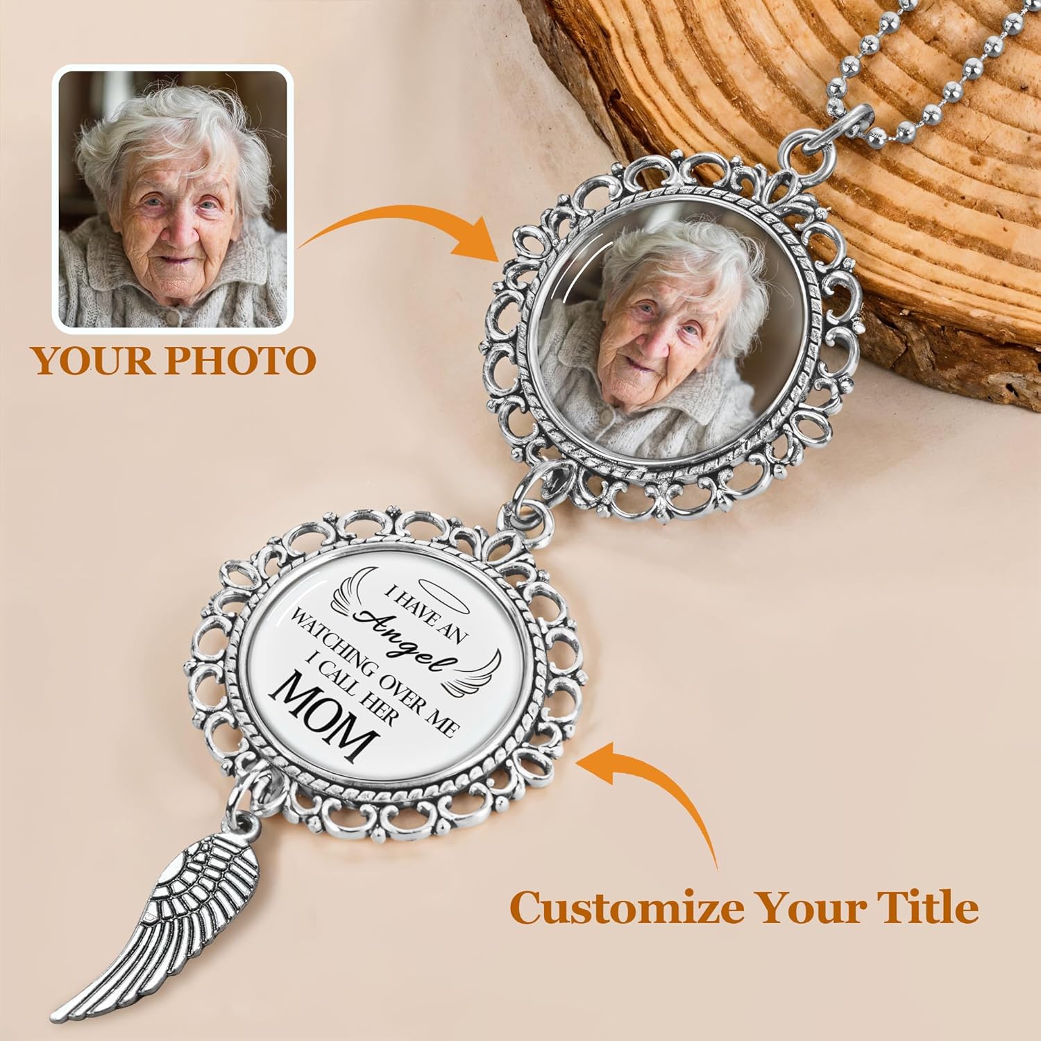 Custom Car Photo Ornament - I Have an Angel Watching Over Me