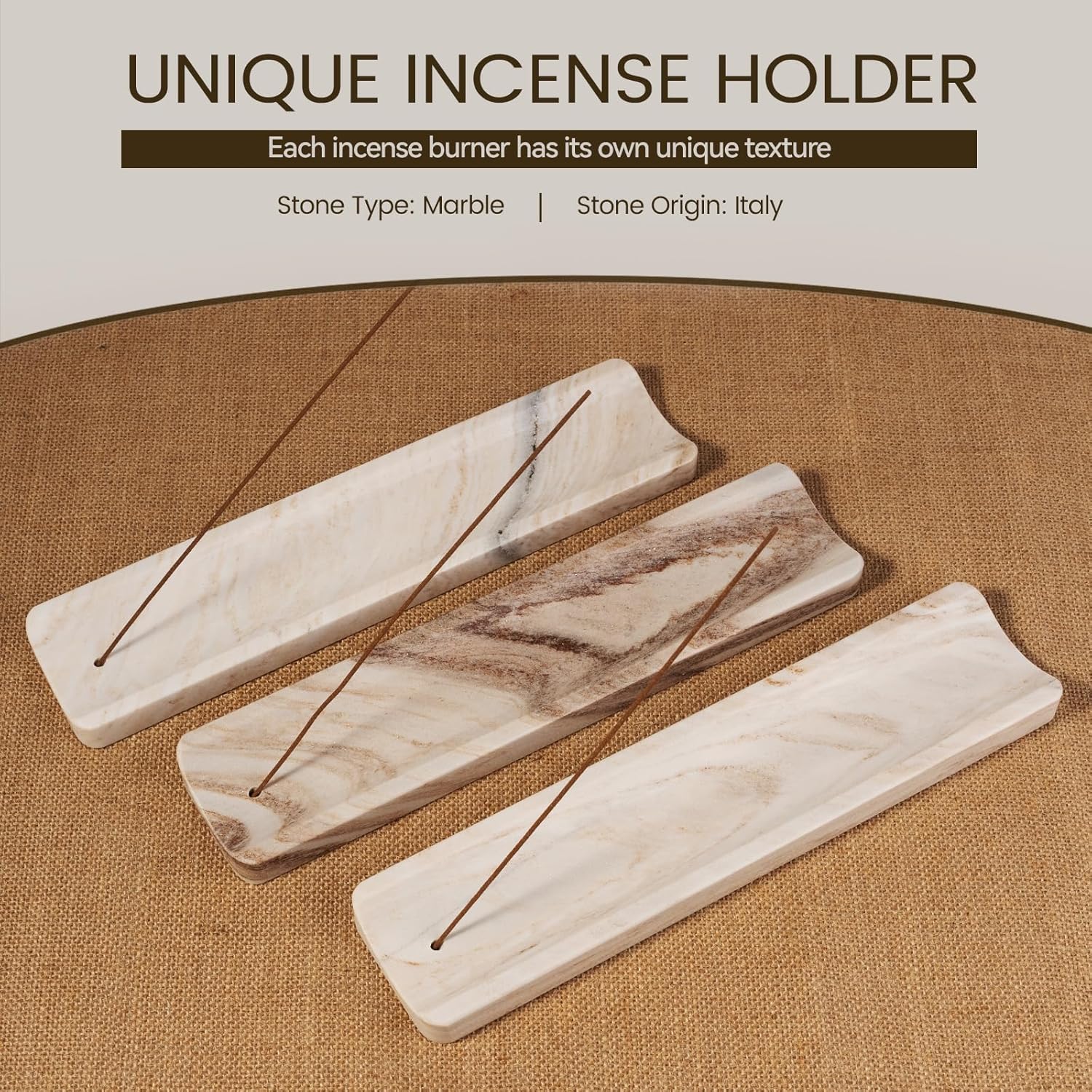 Koville Marble Incense Holder for Sticks