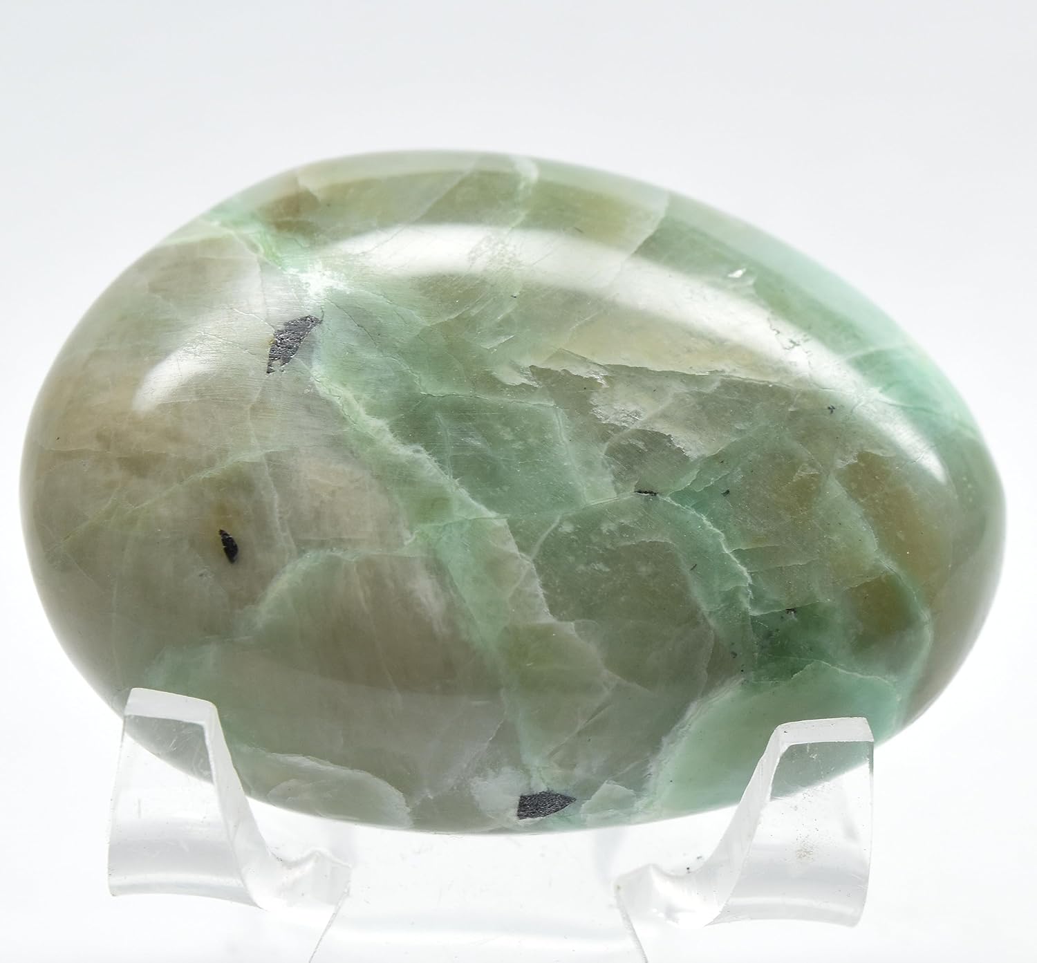 21 Inch Garnierite Pebble Natural UV Reactive Crystal for Indoor Fountain
