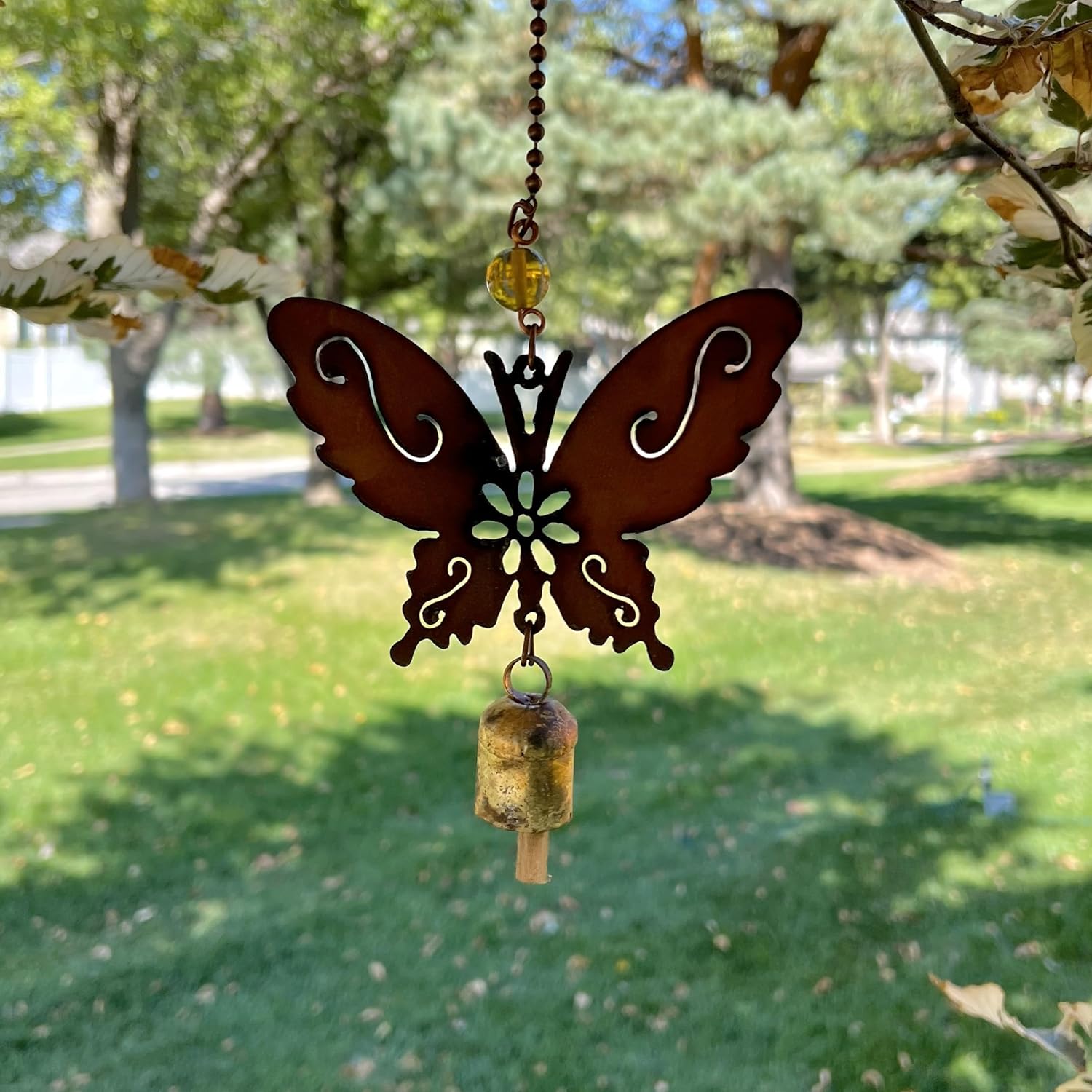 Butterfly Memorial Wind Chime and Bracelet Gift Set