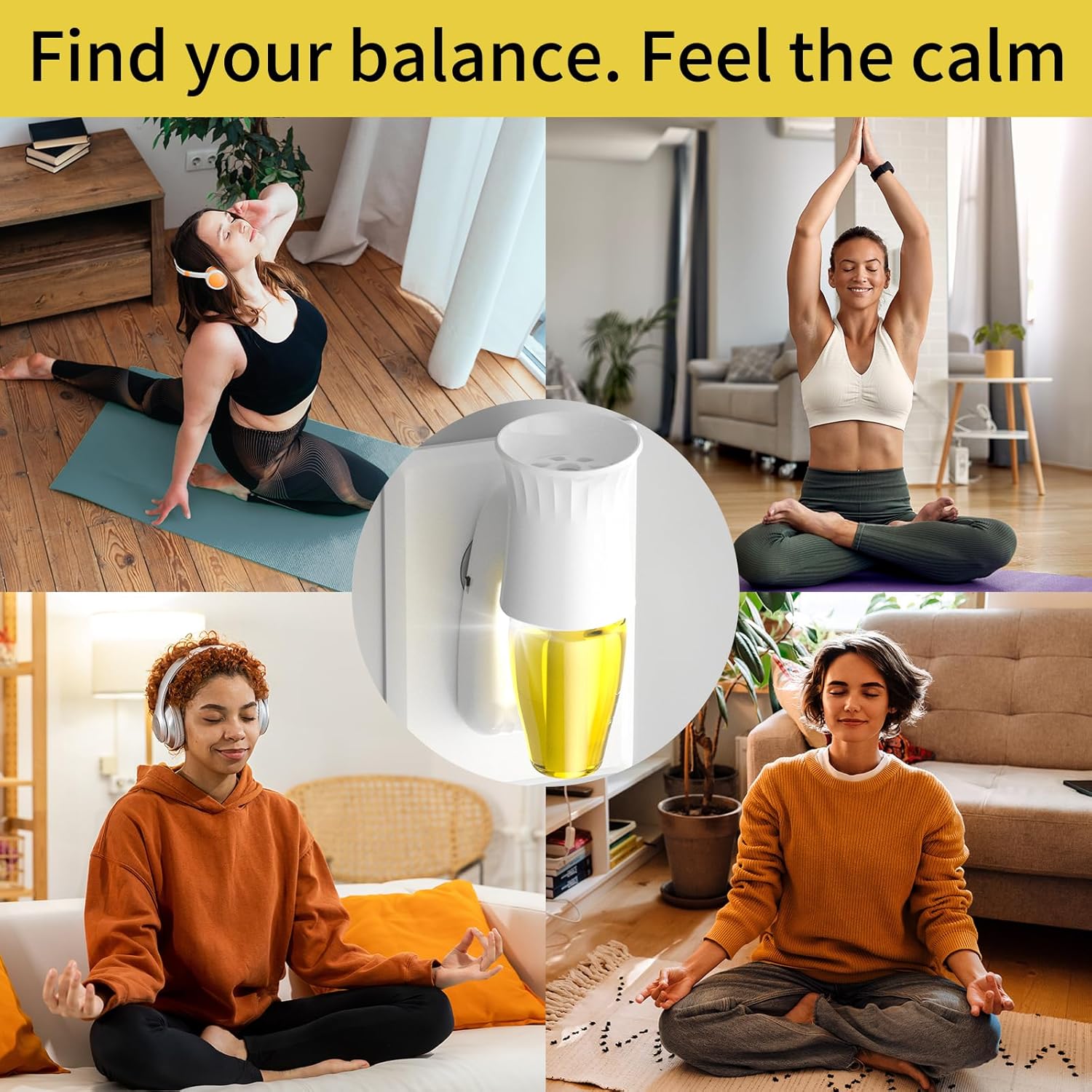 2pcs Wall Fragrance Plug In with Night Light
