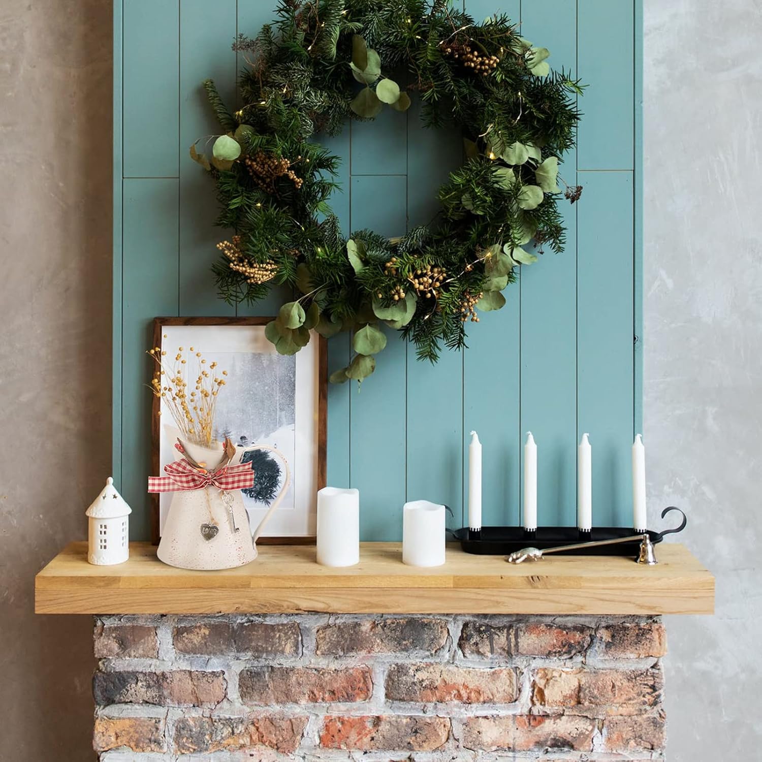 Farmhouse Style Iron Flower Vase with Handle
