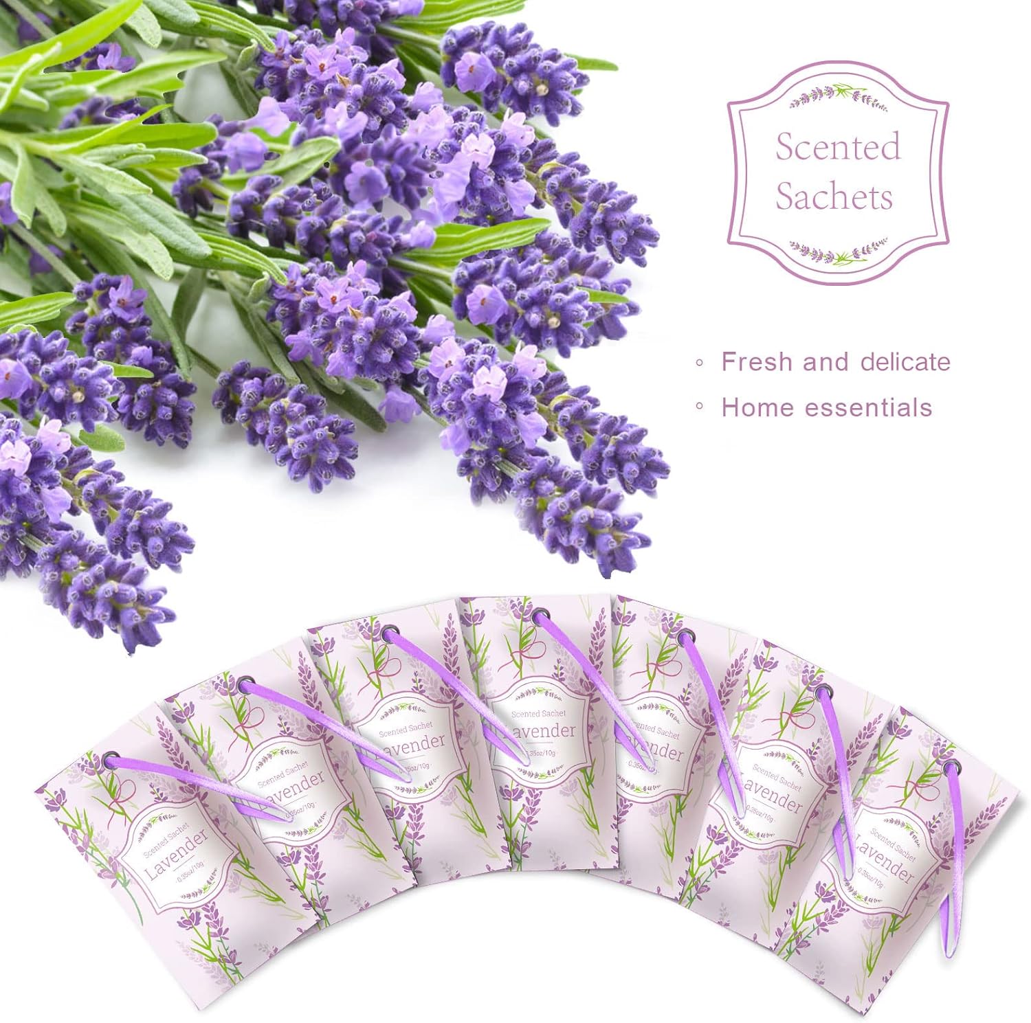 DERDUFT Lavender Sachets 14 Pack Fresh Fragrance