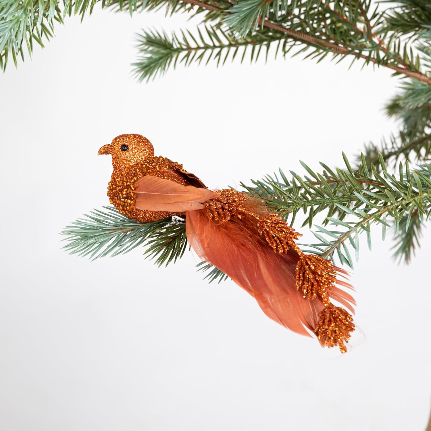 Creative Co Op Foam Feather Bird Clip On Ornaments Set of 3