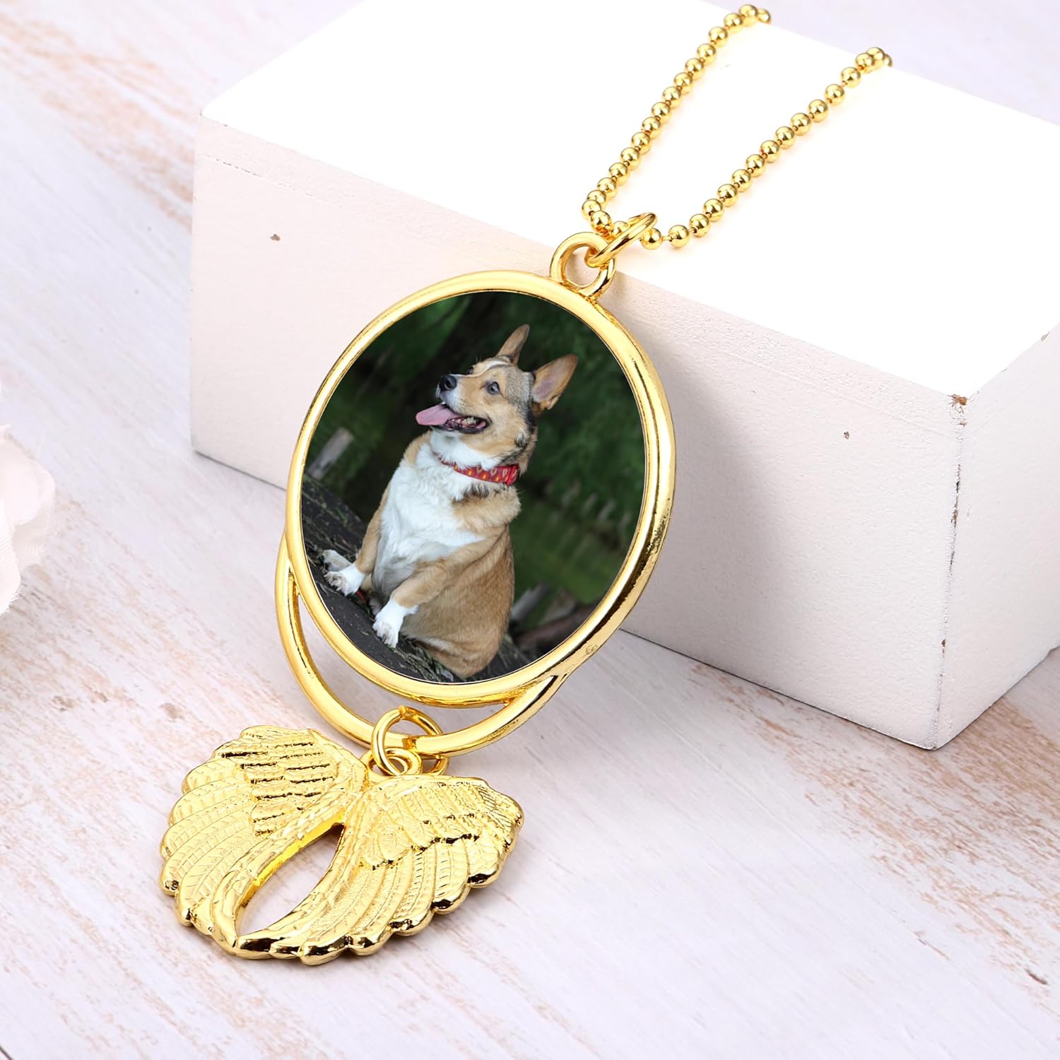 Custom Pet Photo Memorial Car Charm Pendant