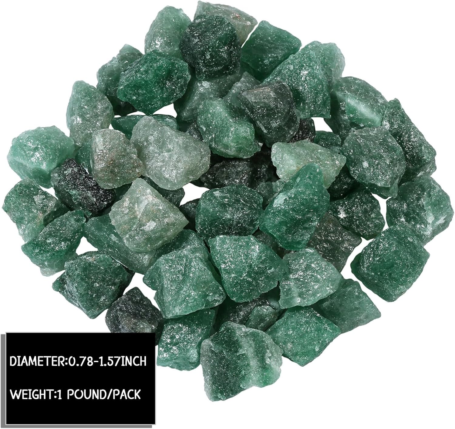 Nupuyai Green Strawberry Quartz Tumbling Stones Set