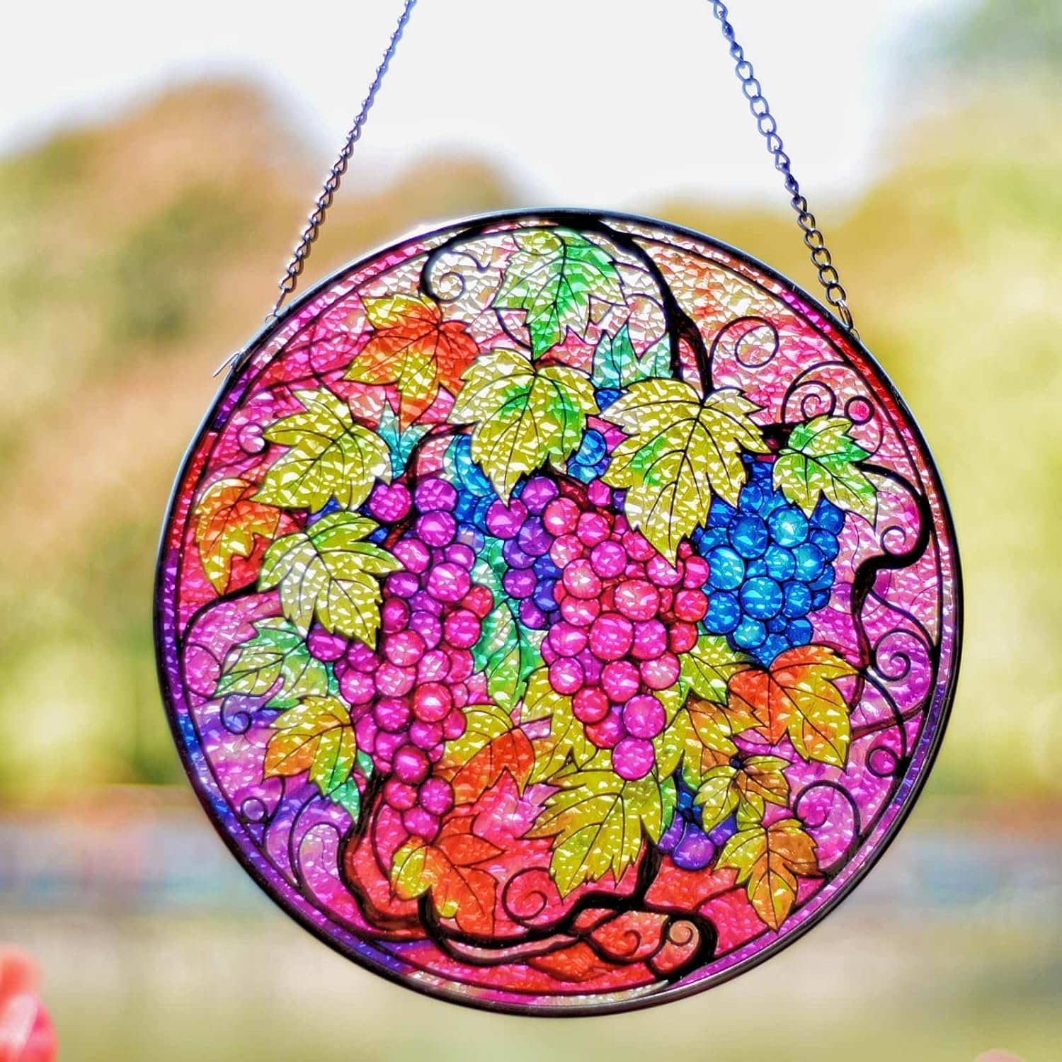 Stained Glass Window Hanging Suncatcher - Fruit Design 8 x 20cm