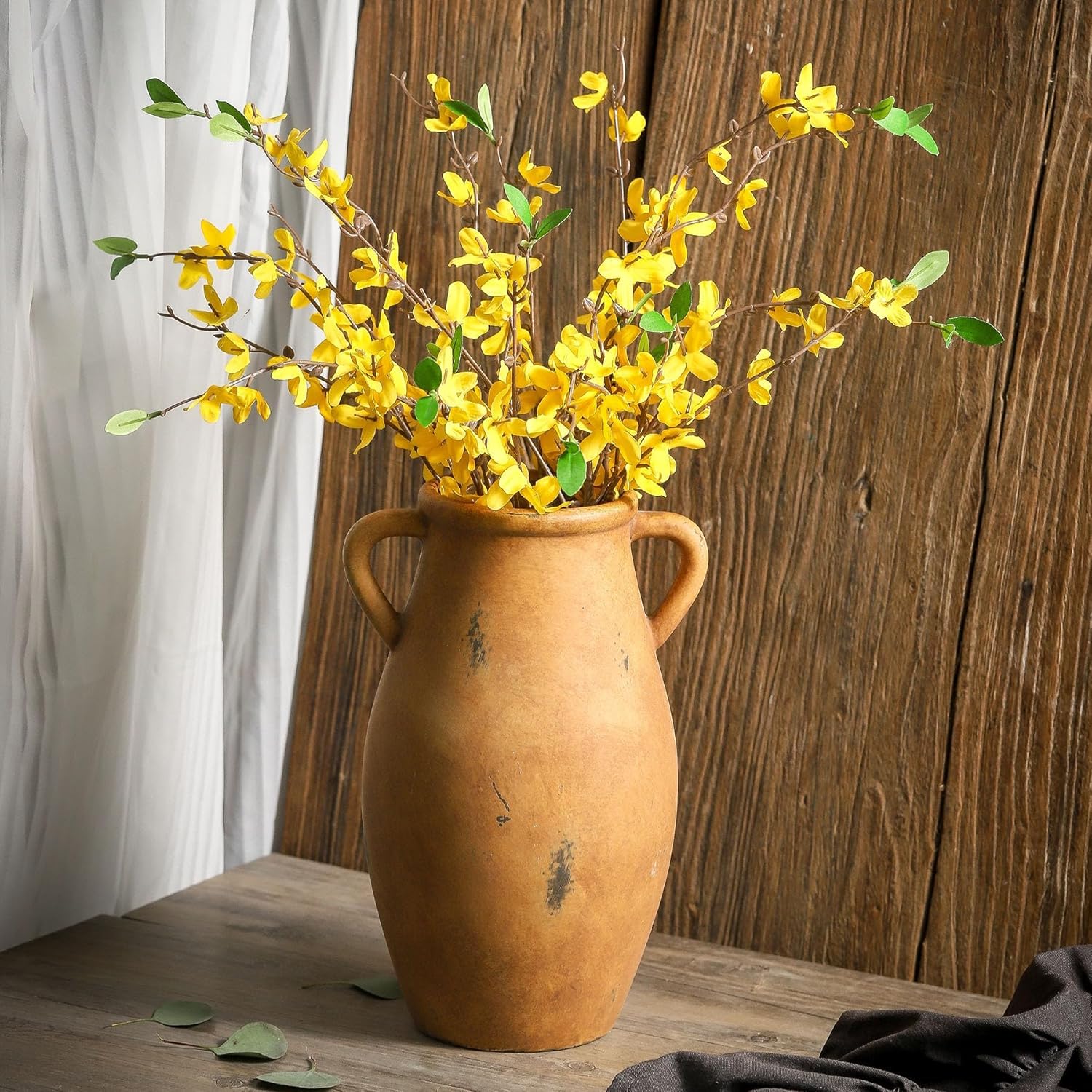 113 Inch Large Ceramic Flower Vase with Handles