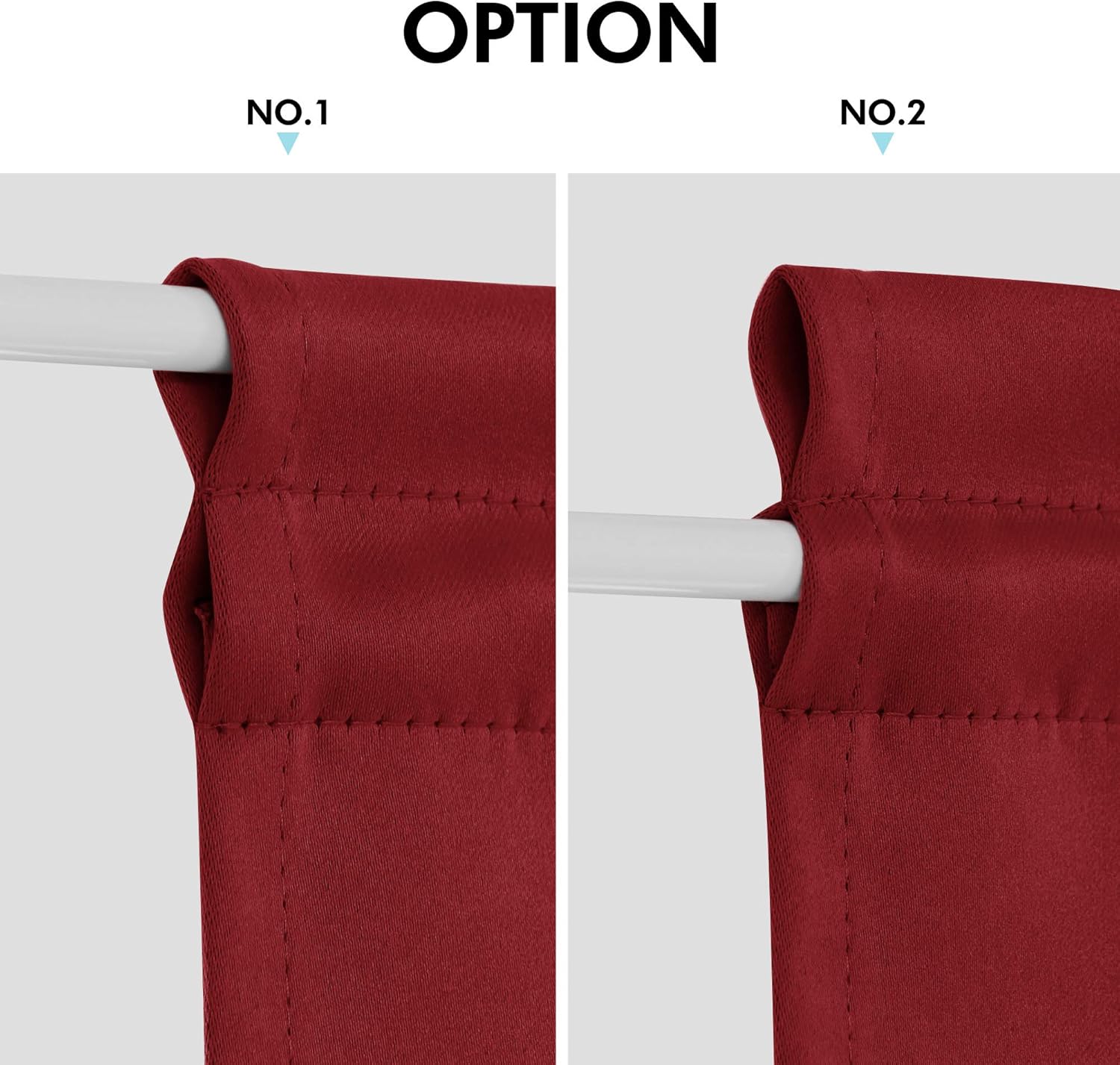 Deconovo Blackout Door Curtain - Thermal Insulated Privacy Curtain for French and Front Doors with Adjustable Tieback