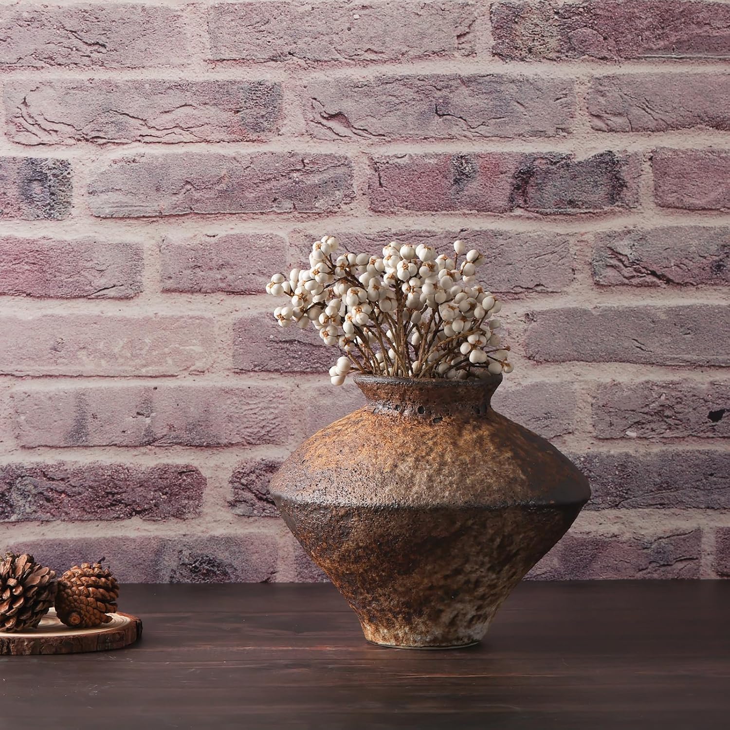 Rustic Terracotta Vase with Matte Finish