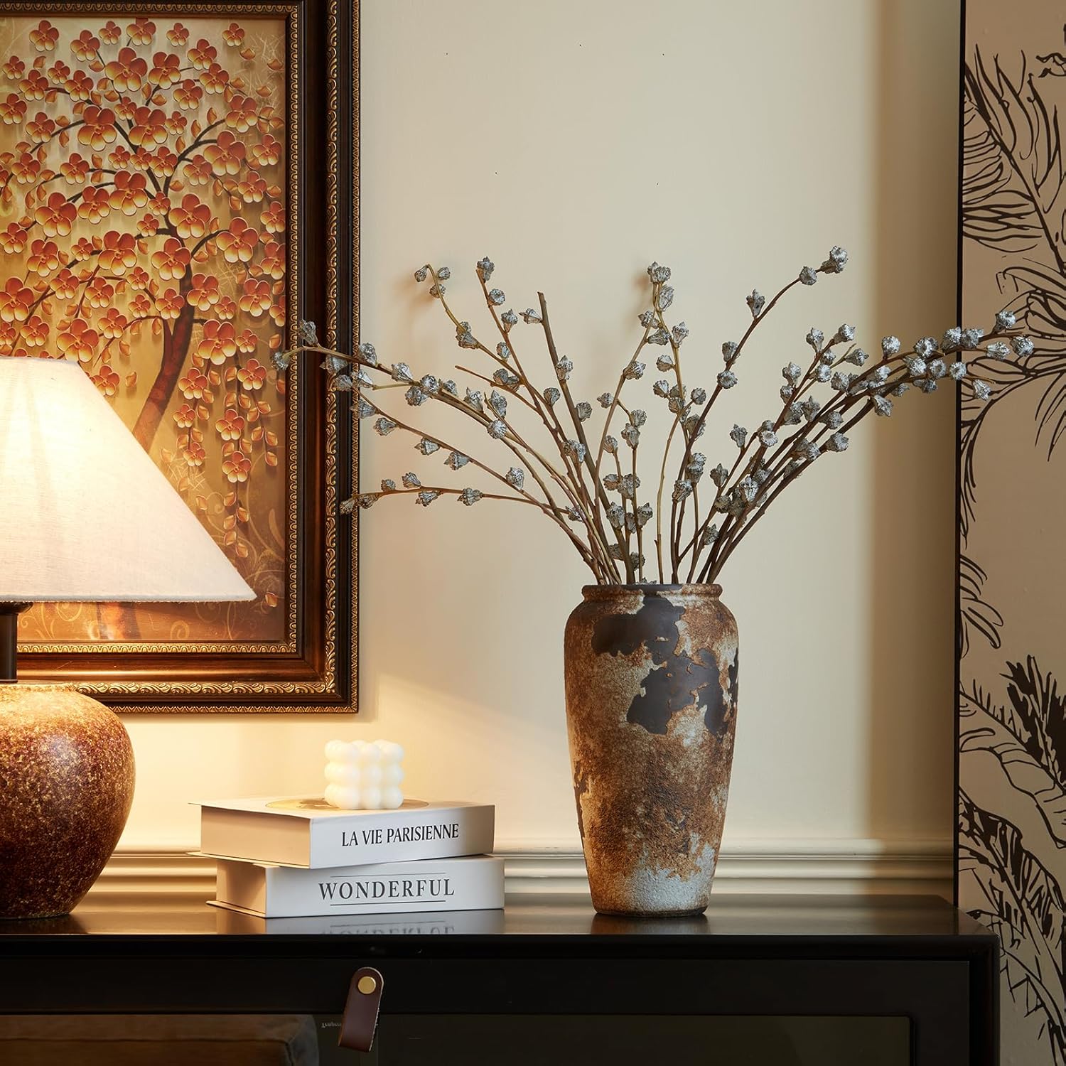 Smiletag Rustic Terracotta Vase for Home Decor