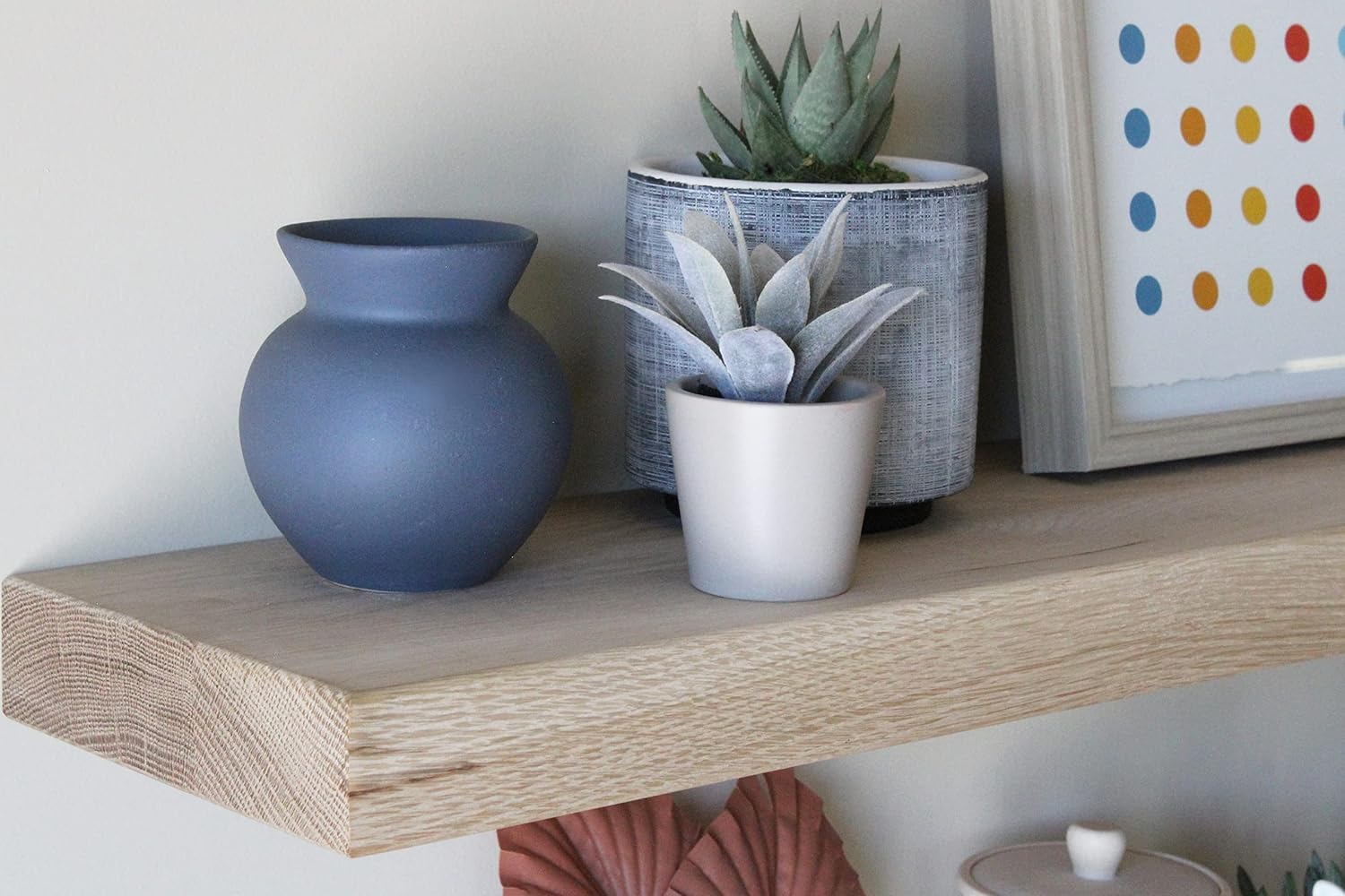 Urban Legacy Unfinished White Oak Floating Shelves Set of 2