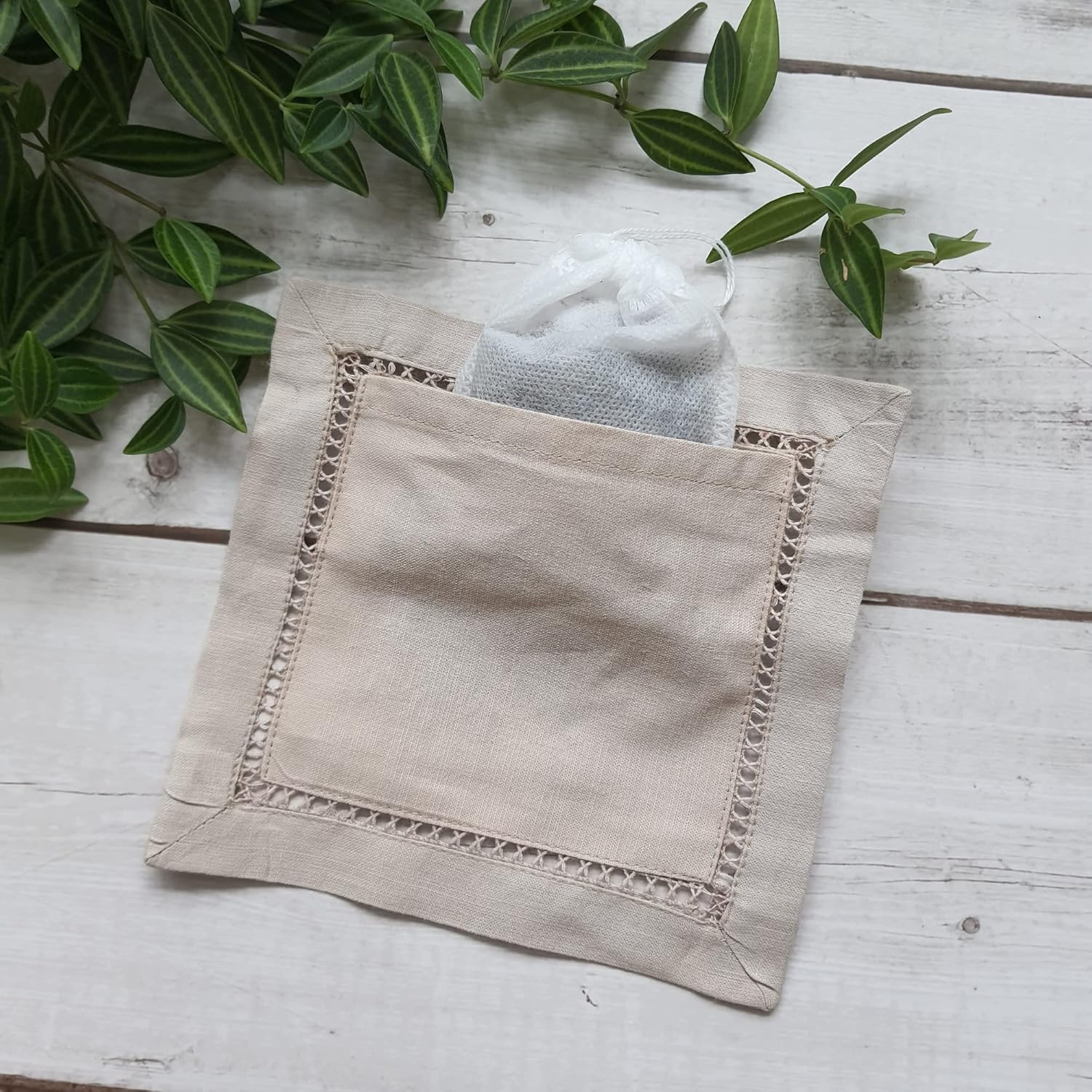 HCRAFT Hand Embroidered Lavender Sachet Bags Set of 3