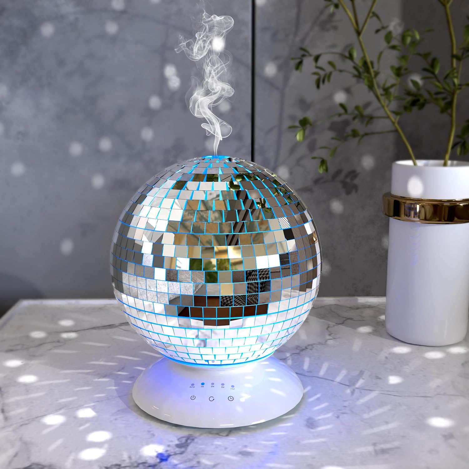 Mirror Essential Oil Diffuser with 14 Light Modes