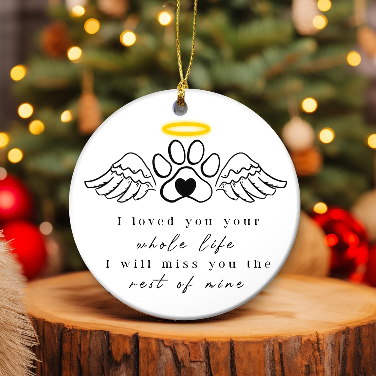 Christmas Pet Ornament 2024 Cat Dog Memorial Gift