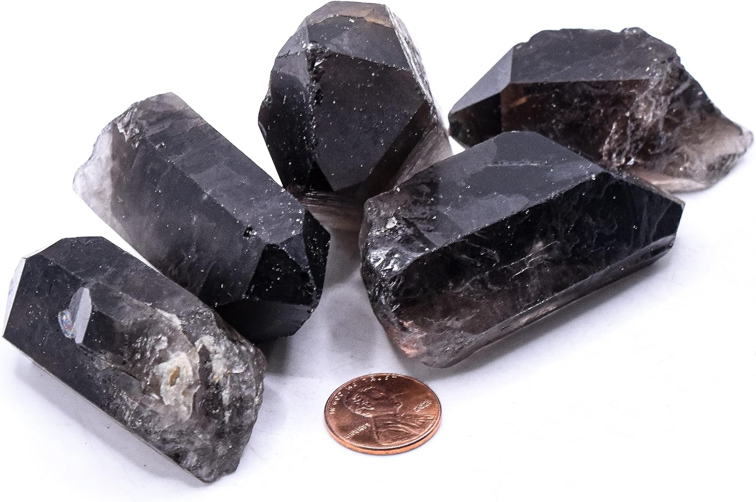 HQRP Dark Smoky Quartz Natural Gemstone Stick - Brazil