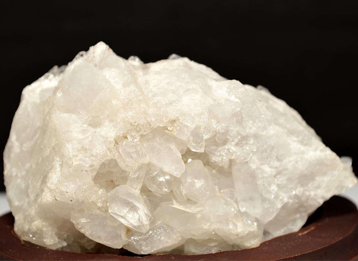 HQRP 45 Inch Unique Quartz Cluster on Wood Base