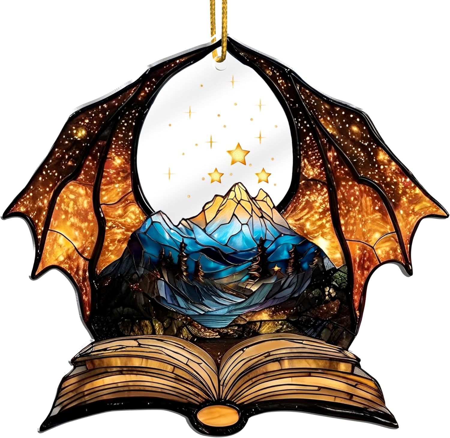 Book Dragon Ornament for Book Lovers and Fantasy Fans