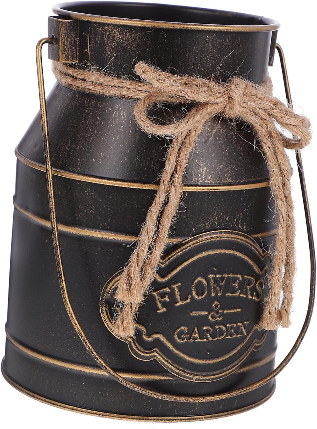 Vintage Iron Flower Display Bucket for Decor