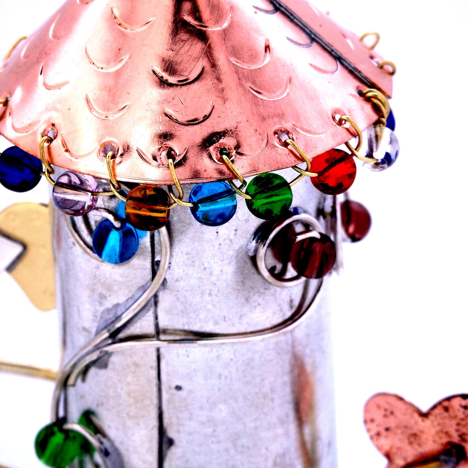 Handcrafted Metal and Glass Bead Ornament
