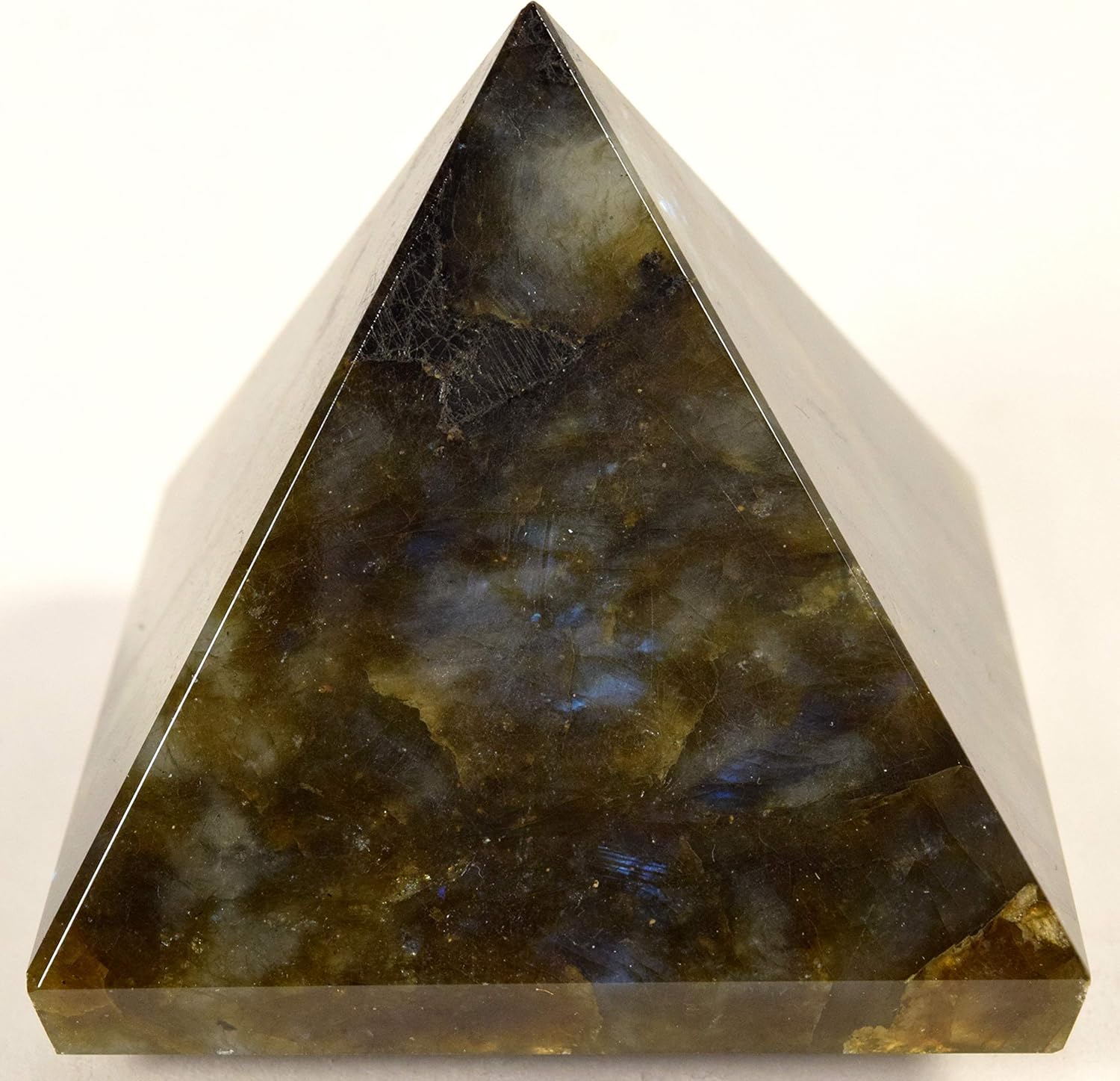 HC Set 22 Labradorite Pyramid Natural Clear Quartz Cabochon