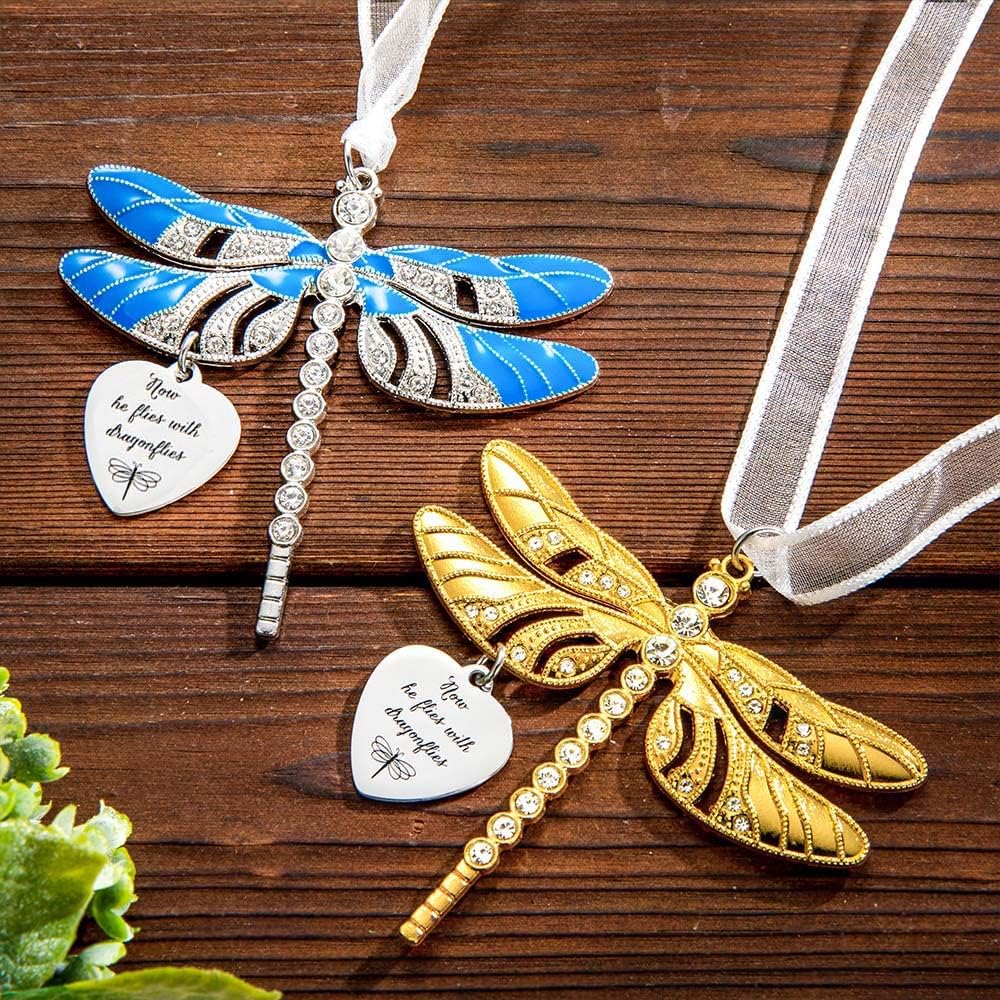 Personalized Dragonfly Memorial Ornament for Loss of Loved One
