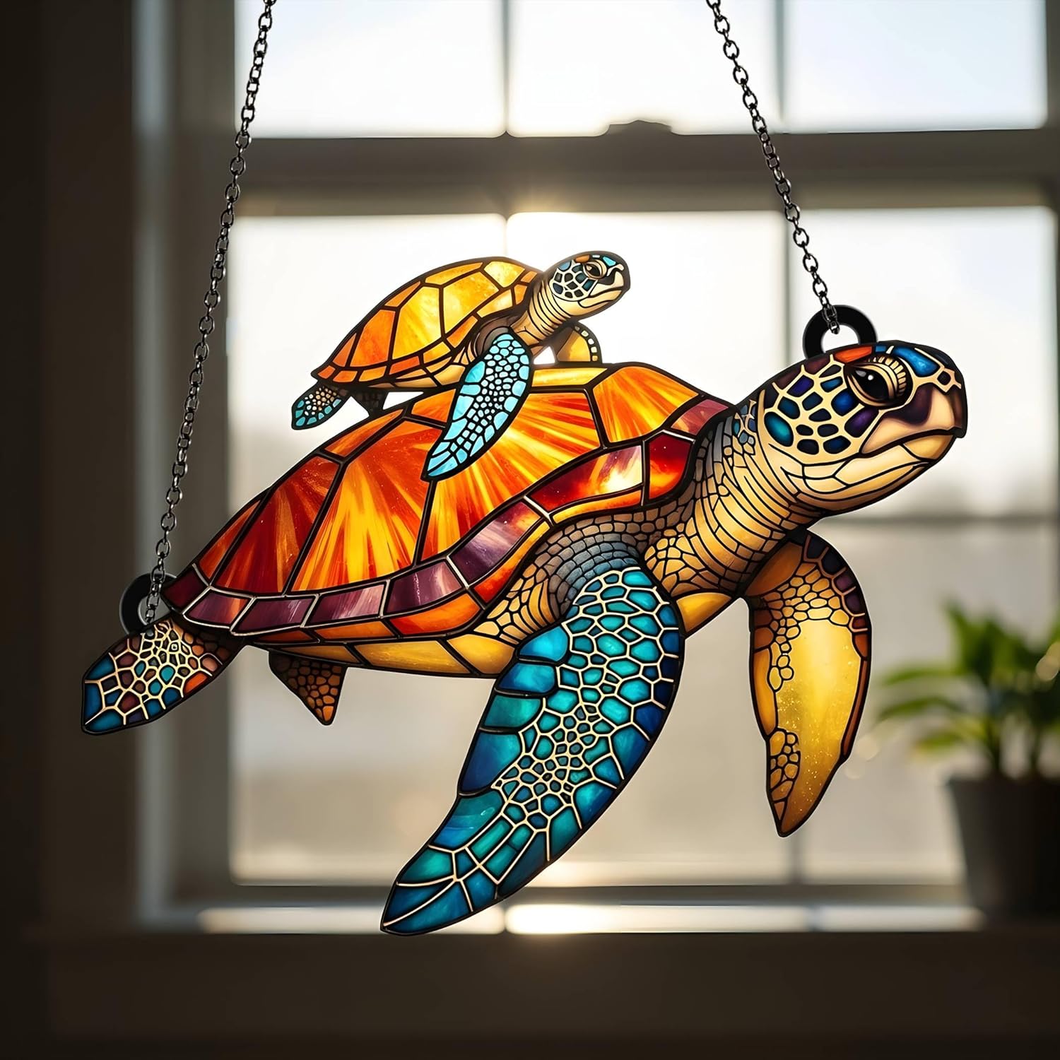 Turtle Acrylic Suncatcher - Sea Turtle Wall Decor