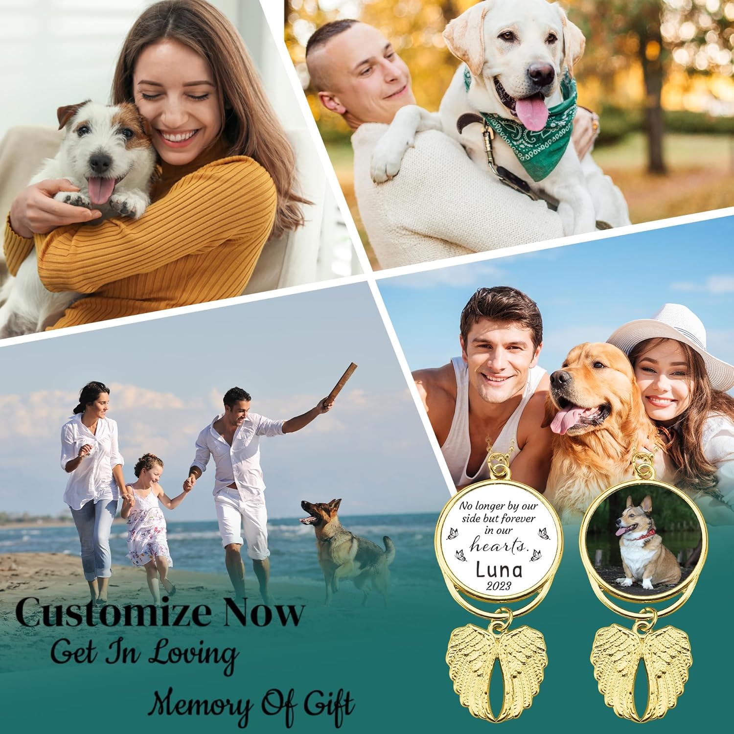 Custom Pet Photo Memorial Car Charm Pendant