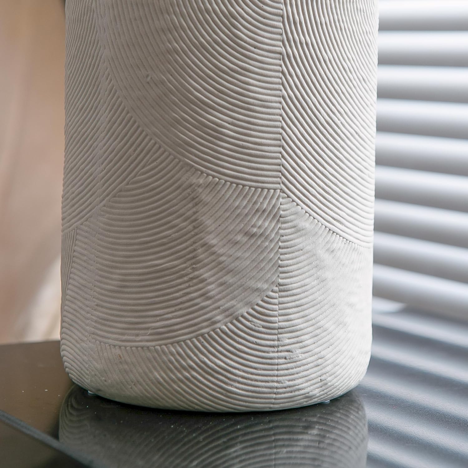 Banllis Large Textured Ceramic Vase for Modern Farmhouse Decor