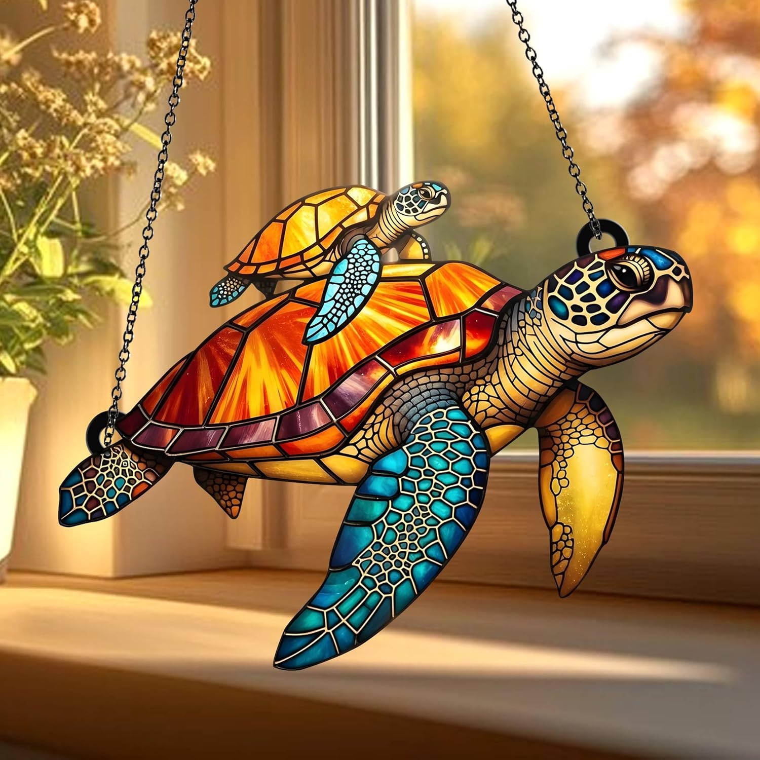 Turtle Acrylic Suncatcher - Sea Turtle Wall Decor