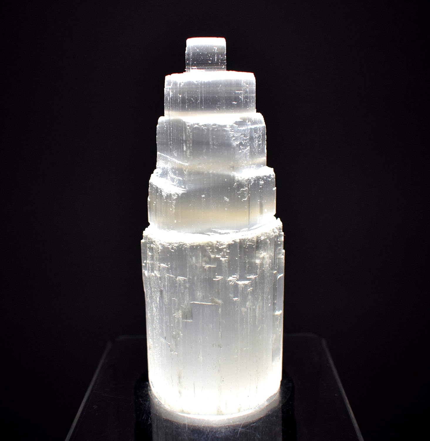 HQRP 4 Inch White Selenite Skyscraper Towers 5PCS