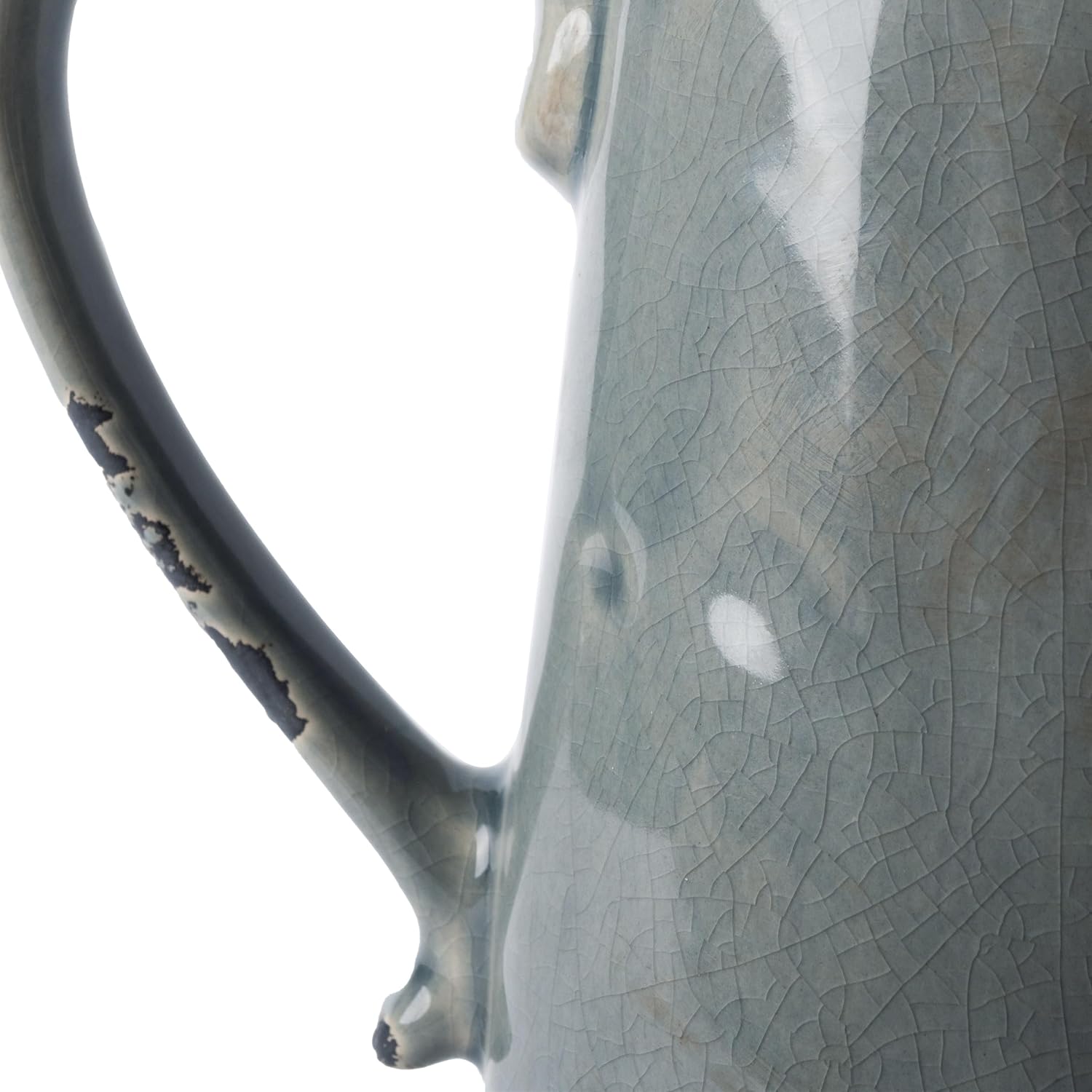 Rustic Blue Ceramic Vase for Home Decor