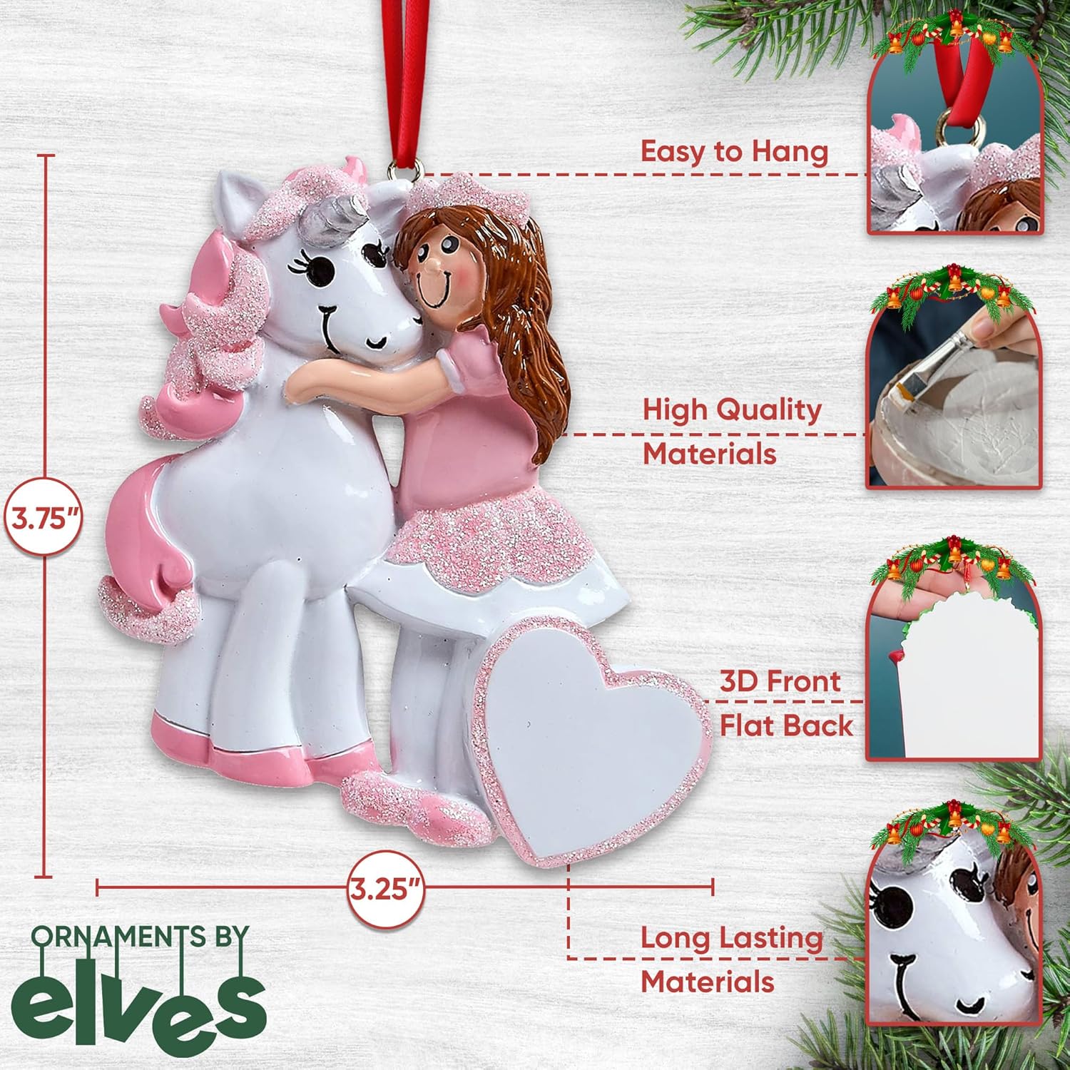 Personalized Unicorn Ornament 2024 for Christmas Tree