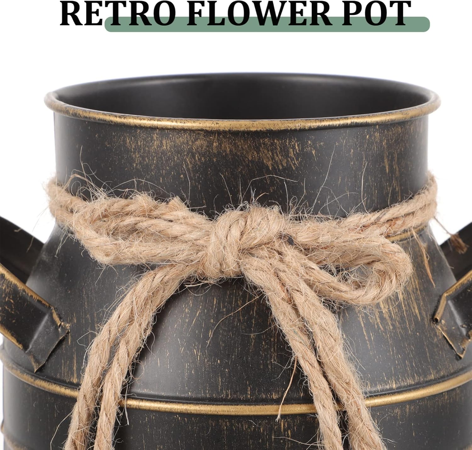 Rustic Galvanized Milk Jug Vase for Home Decor