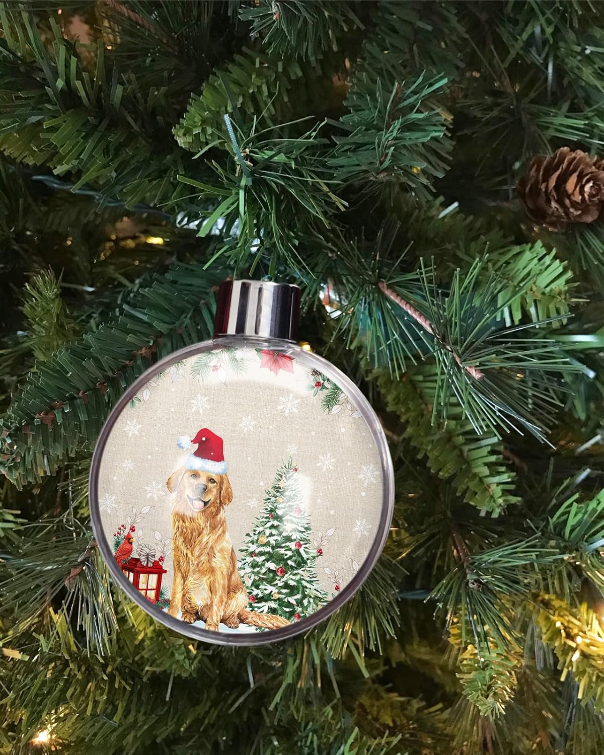 Christmas Ball Ornaments Clear Plastic Decor for Tree Party and Home