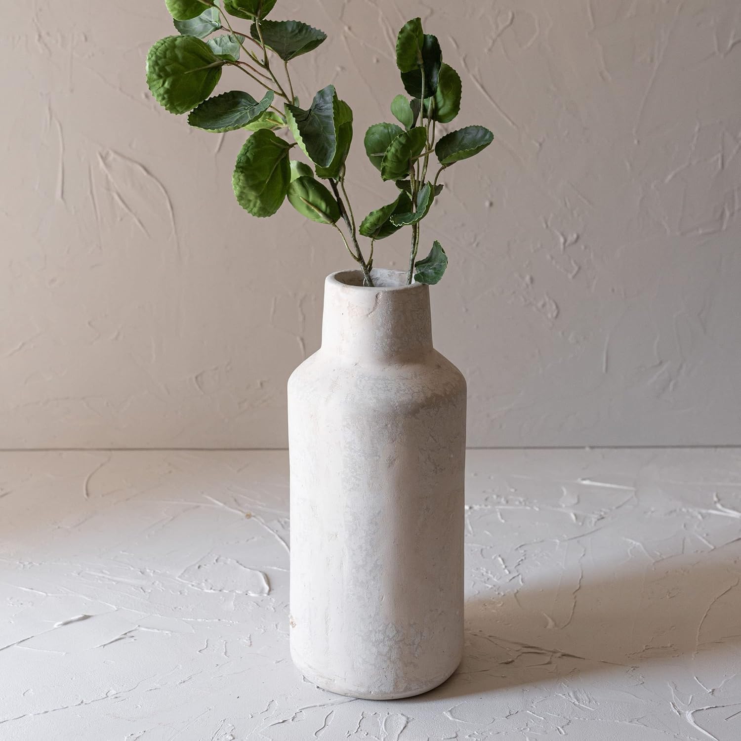 White Paper Mache Vase by Foreside Home and Garden