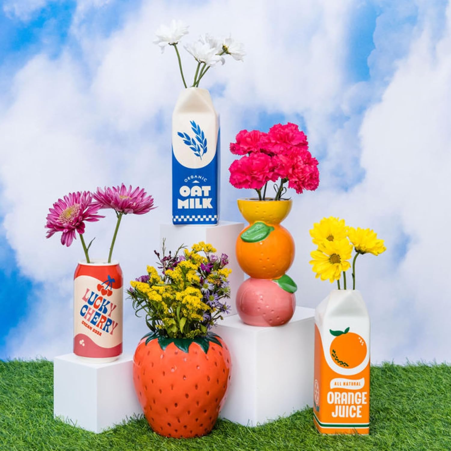 bando Vintage Rise and Shine Ceramic Vase