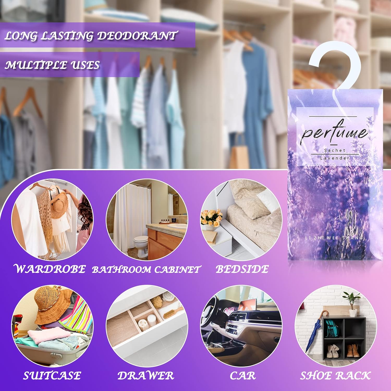 24 Pcs Lavender Scented Sachets for Closets and Drawers