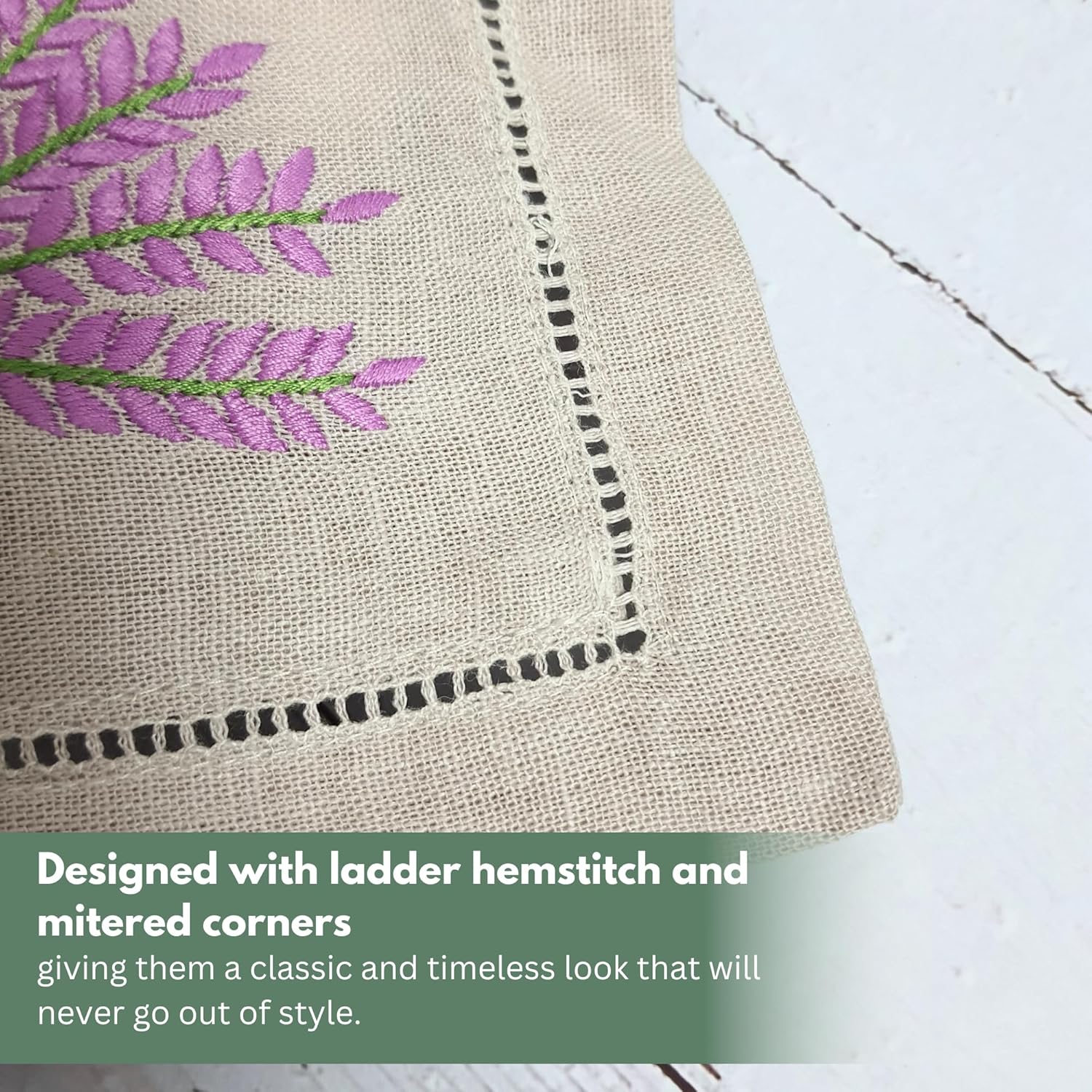HCRAFT Hand Embroidered Lavender Sachet Bags Set of 3