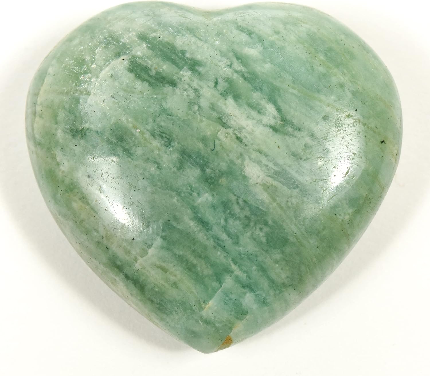 33mm Soft Green Amazonite Heart Stones - 2PCS