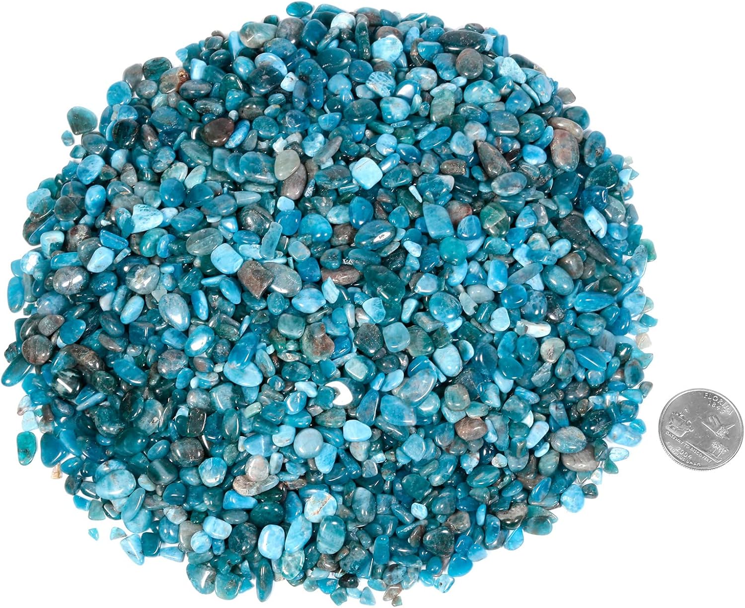 Rockcloud Blue Apatite Crystal Chips for Jewelry and Decoration